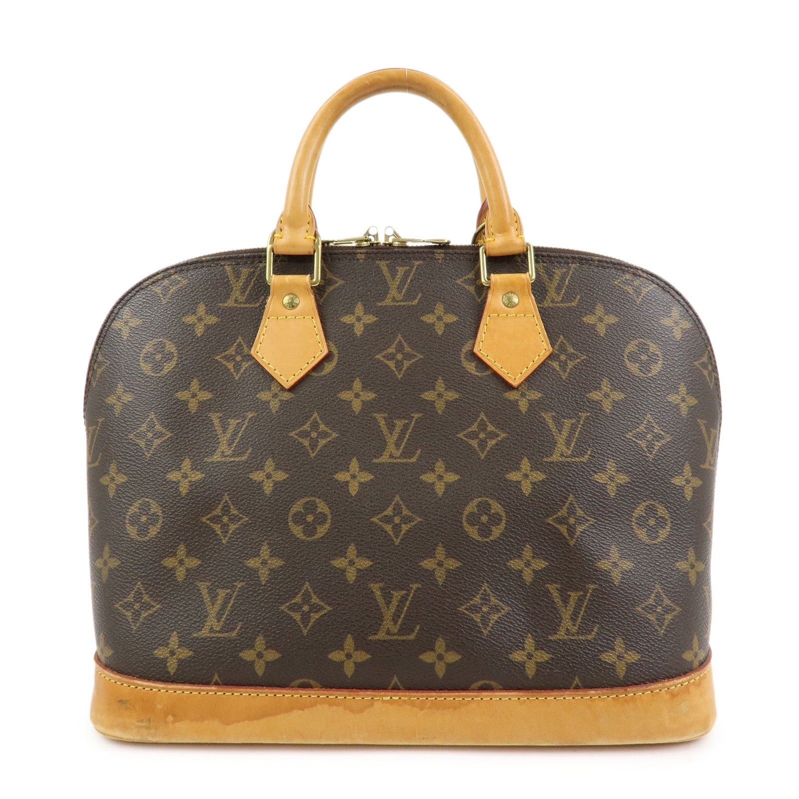 Louis Vuitton Monogram Alma PM Canvas Leather Hand Bag Brown M51130