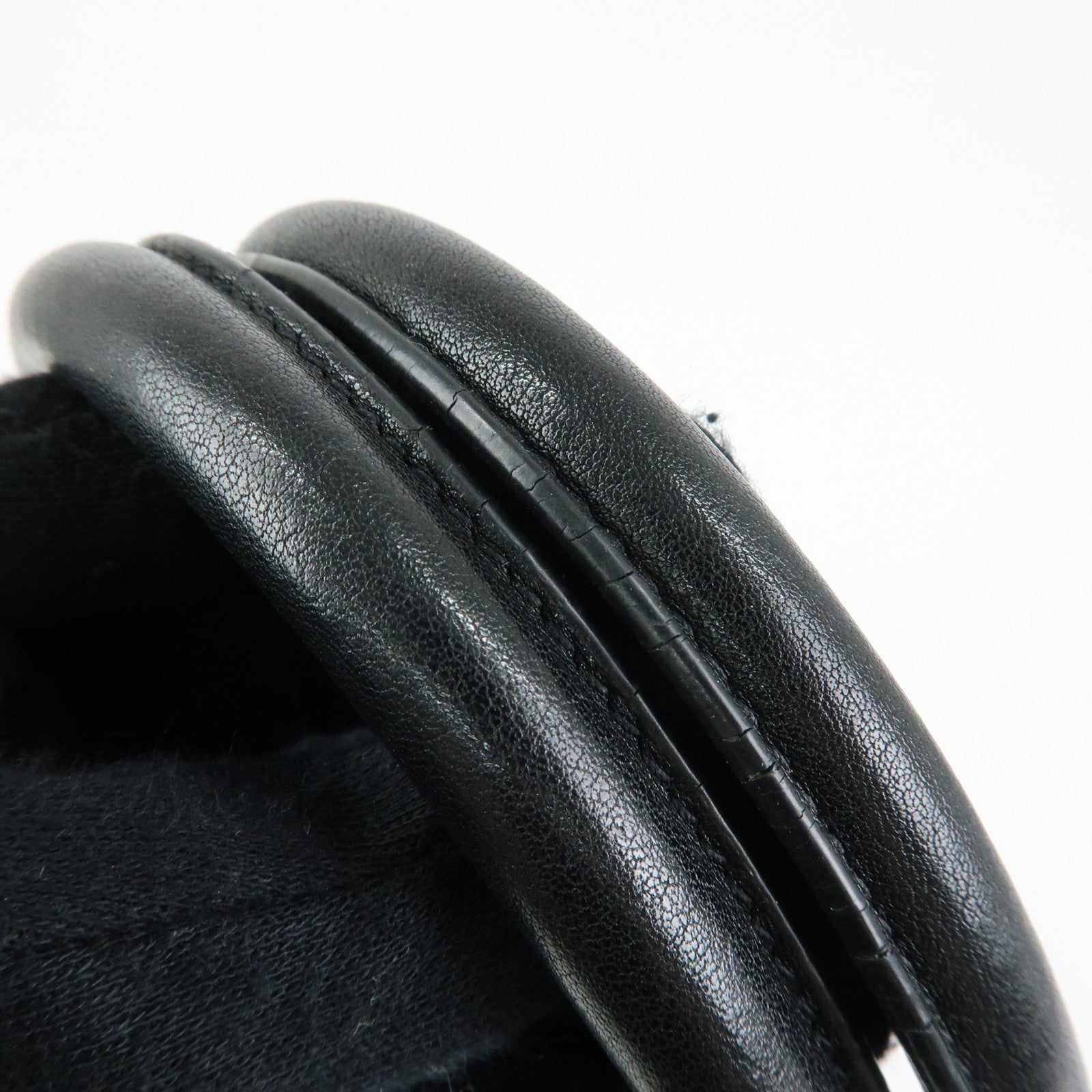 SAINT LAURENT PARIS Rive Gauche Canvas Leather Tote Bag Black 632539