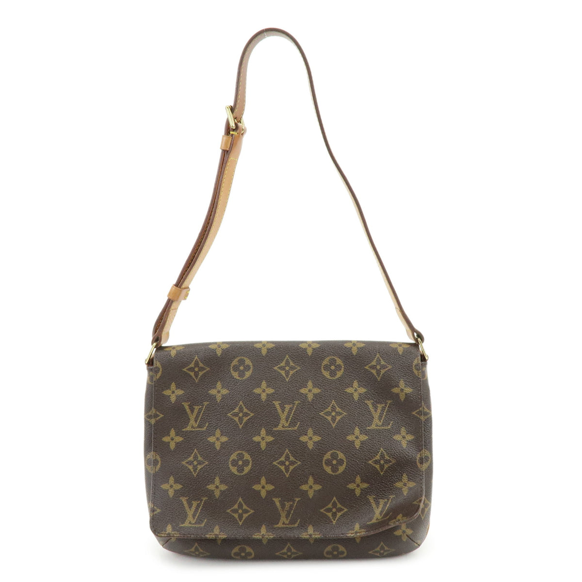 Louis Vuitton Monogram Musette Tango Short Shoulder Bag Brown M51257