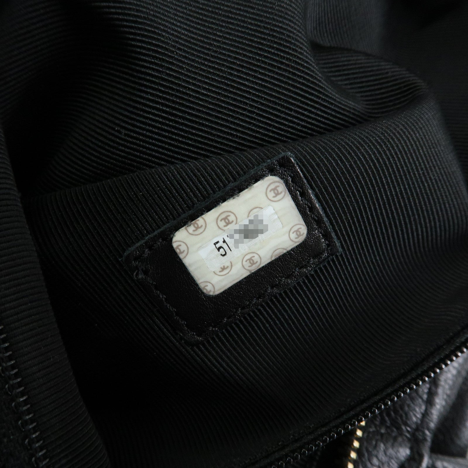 CHANEL COCO Mark Caviarskin Shoulder Bag Tote Bag Black