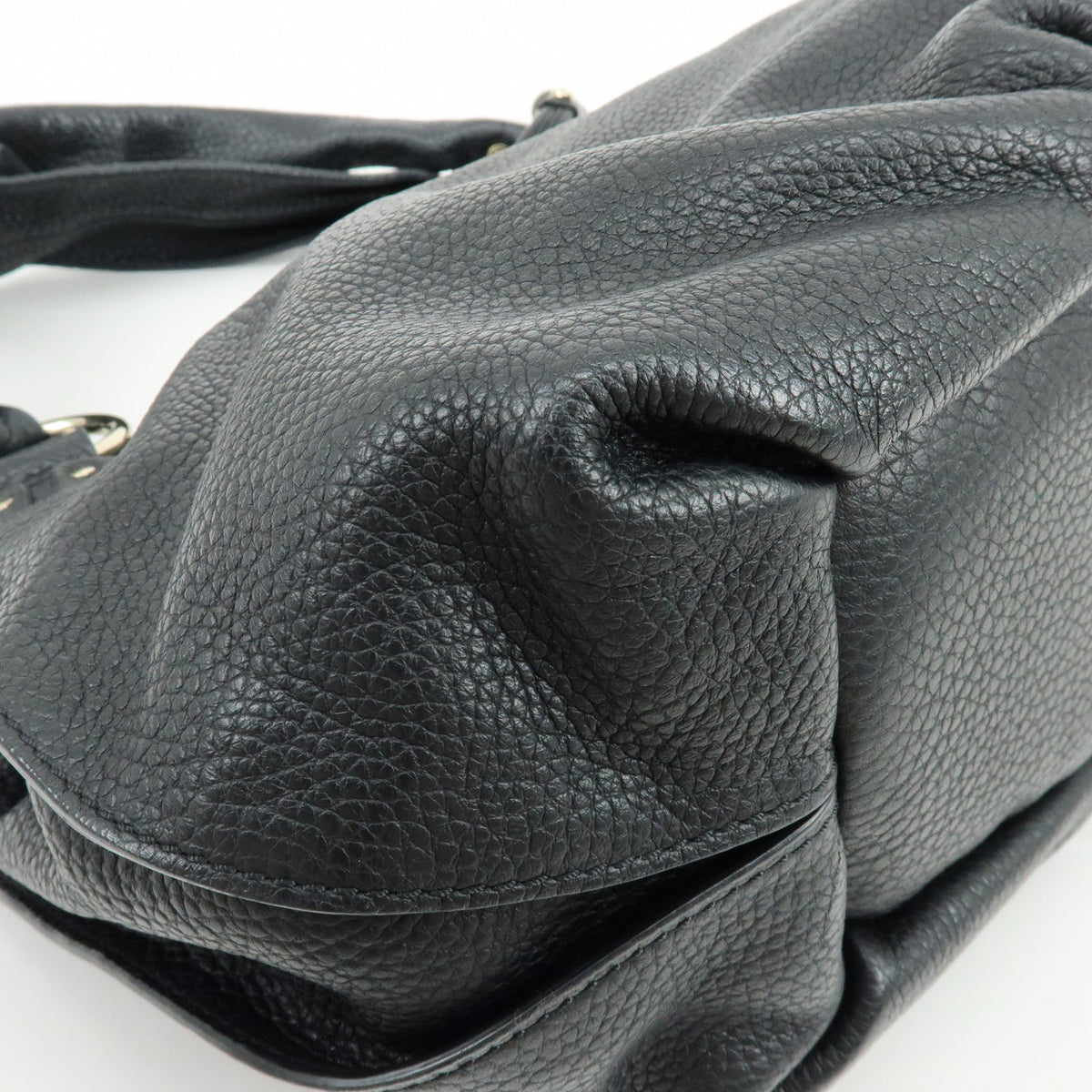 CELINE Bittersweet Leather Shoulder Bag Hand Bag Black