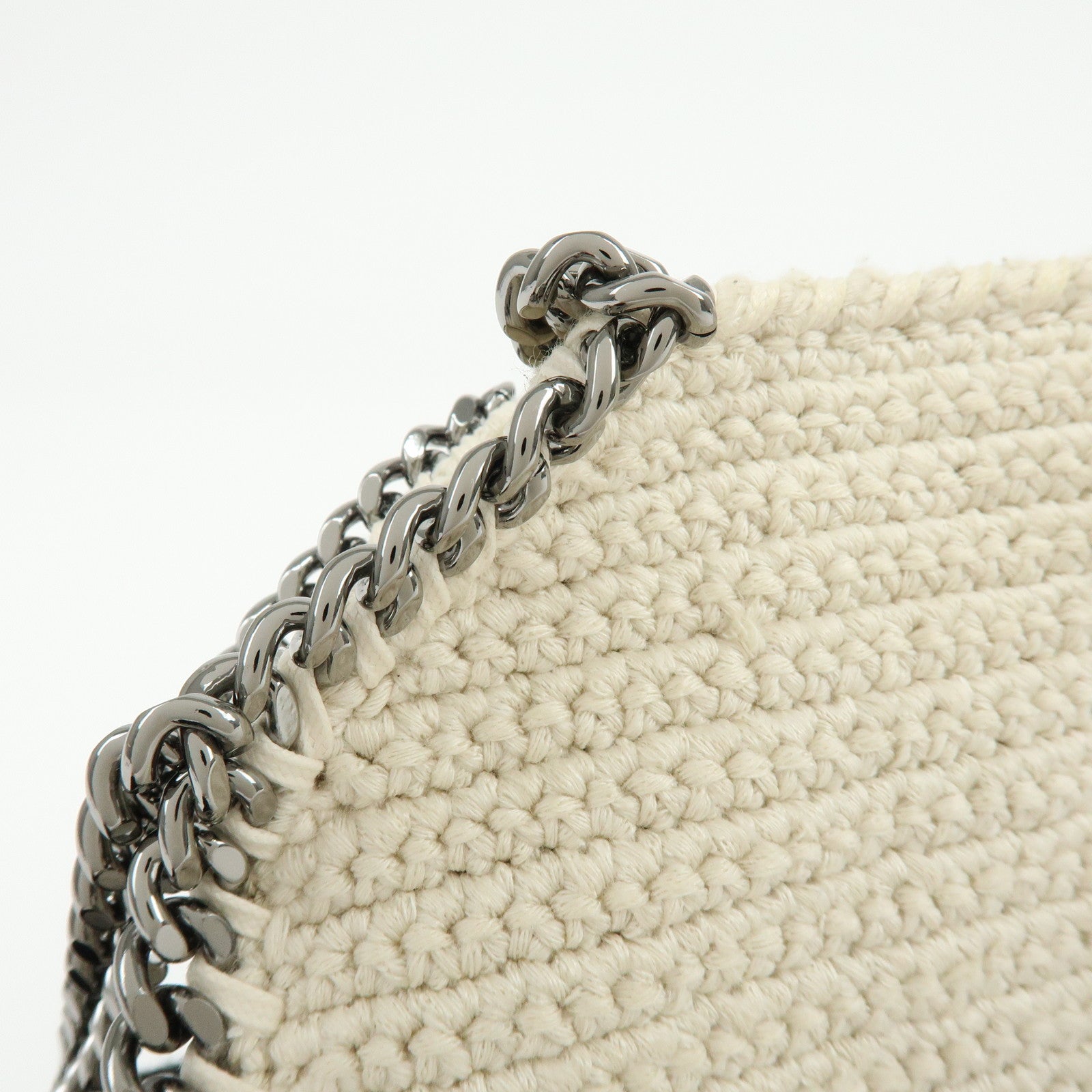 STELLA MCCARTNEY Falabella Canvas Crochet 2Way Hand Bag 391698