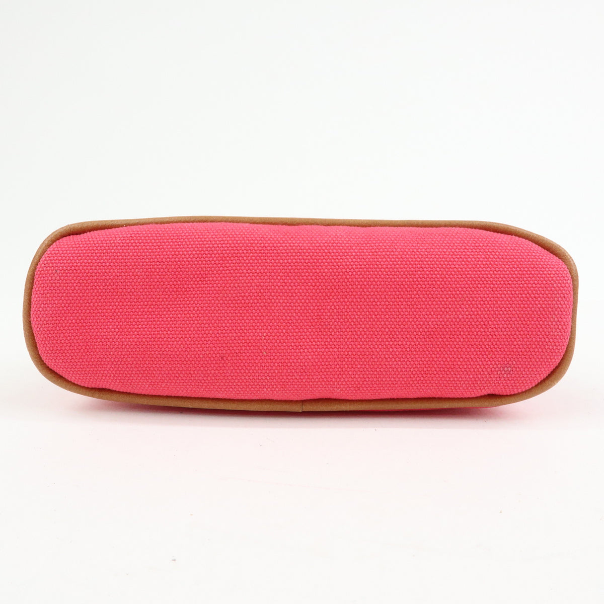 HERMES Bolide Mini Mini 16 Canvas Leather Pouch Pink Brown
