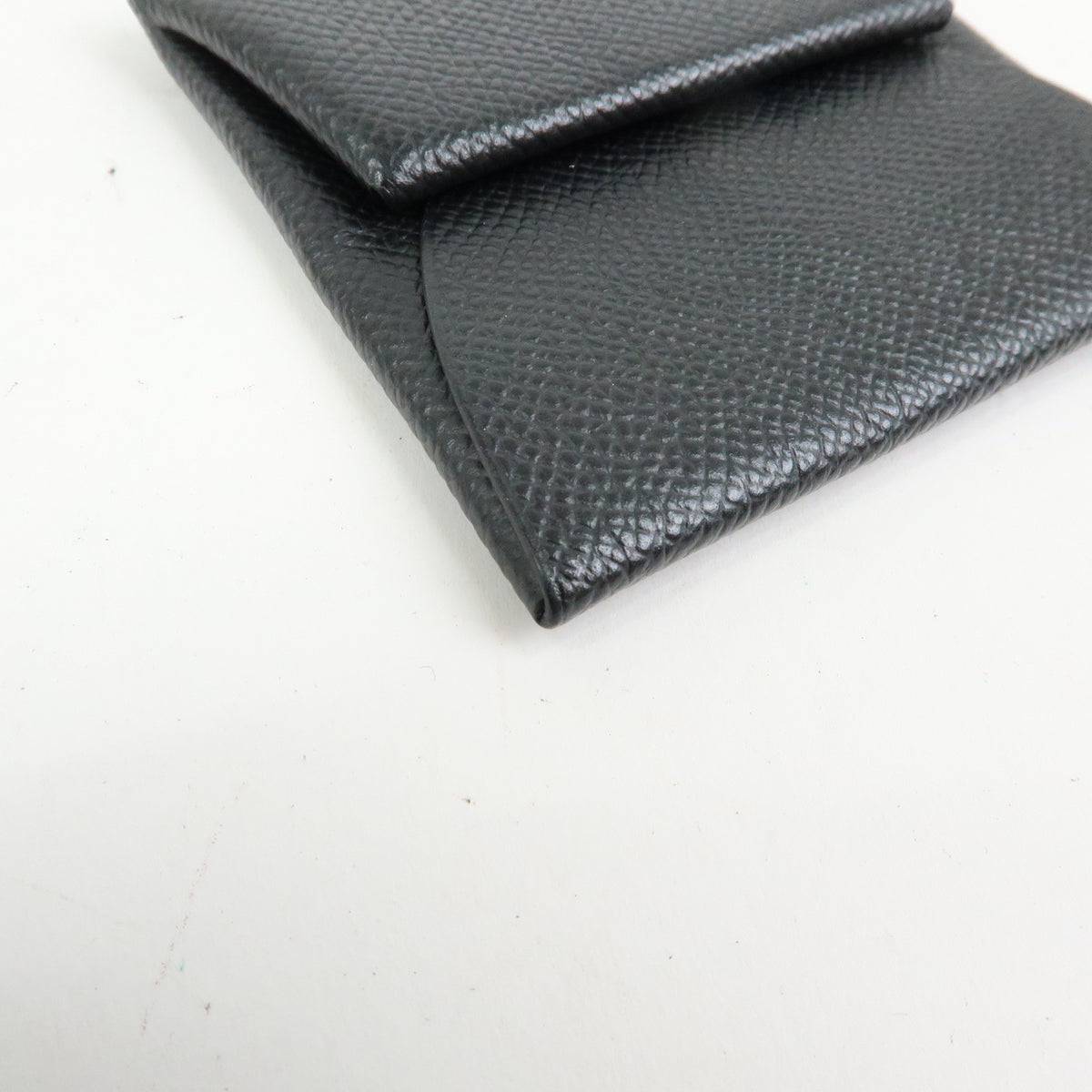 HERMES Bastia Veau Epsoｍ A Stamped Coin Case Coin Purse Black