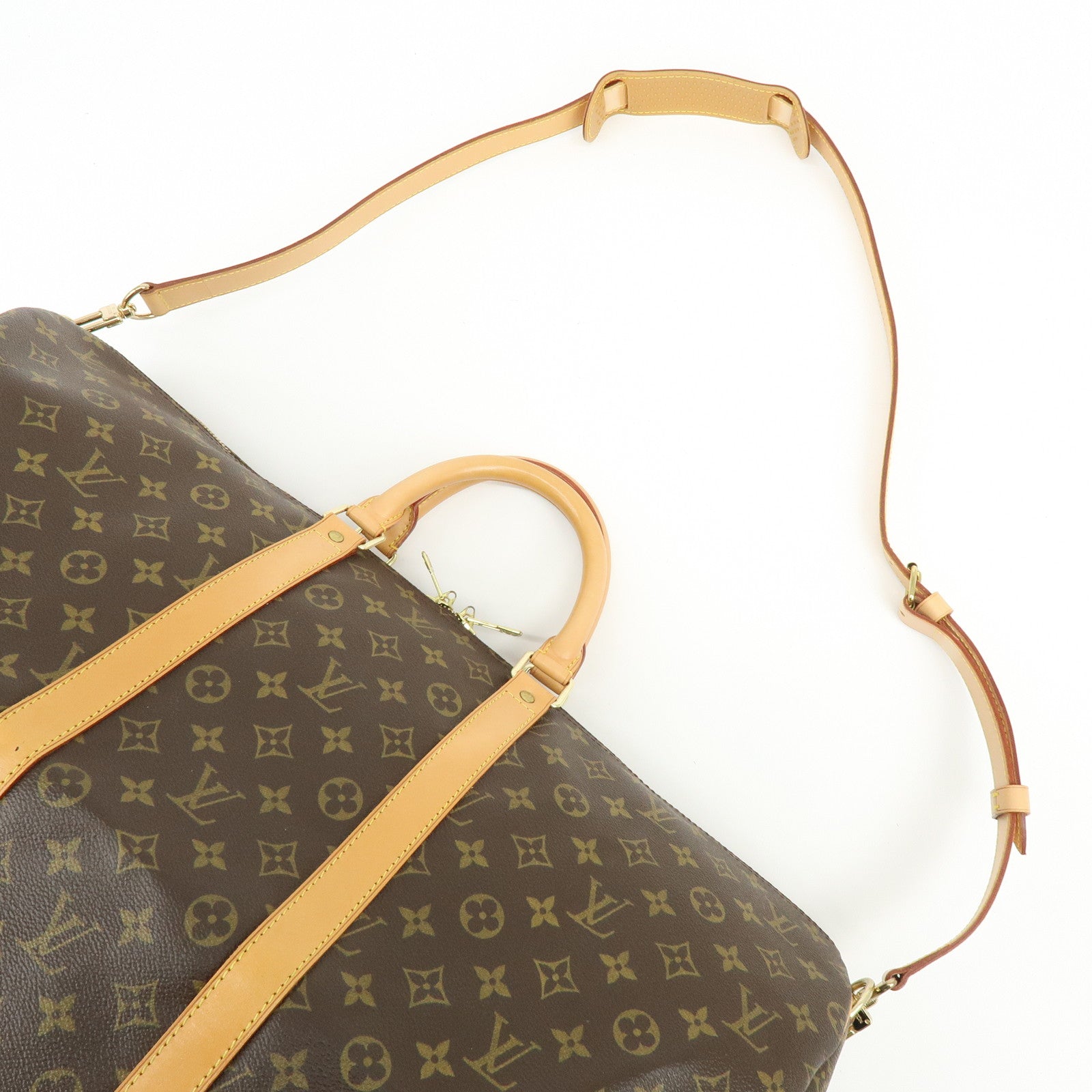 Louis Vuitton Monogram Keep All Bandouliere 55 Boston Bag M41414