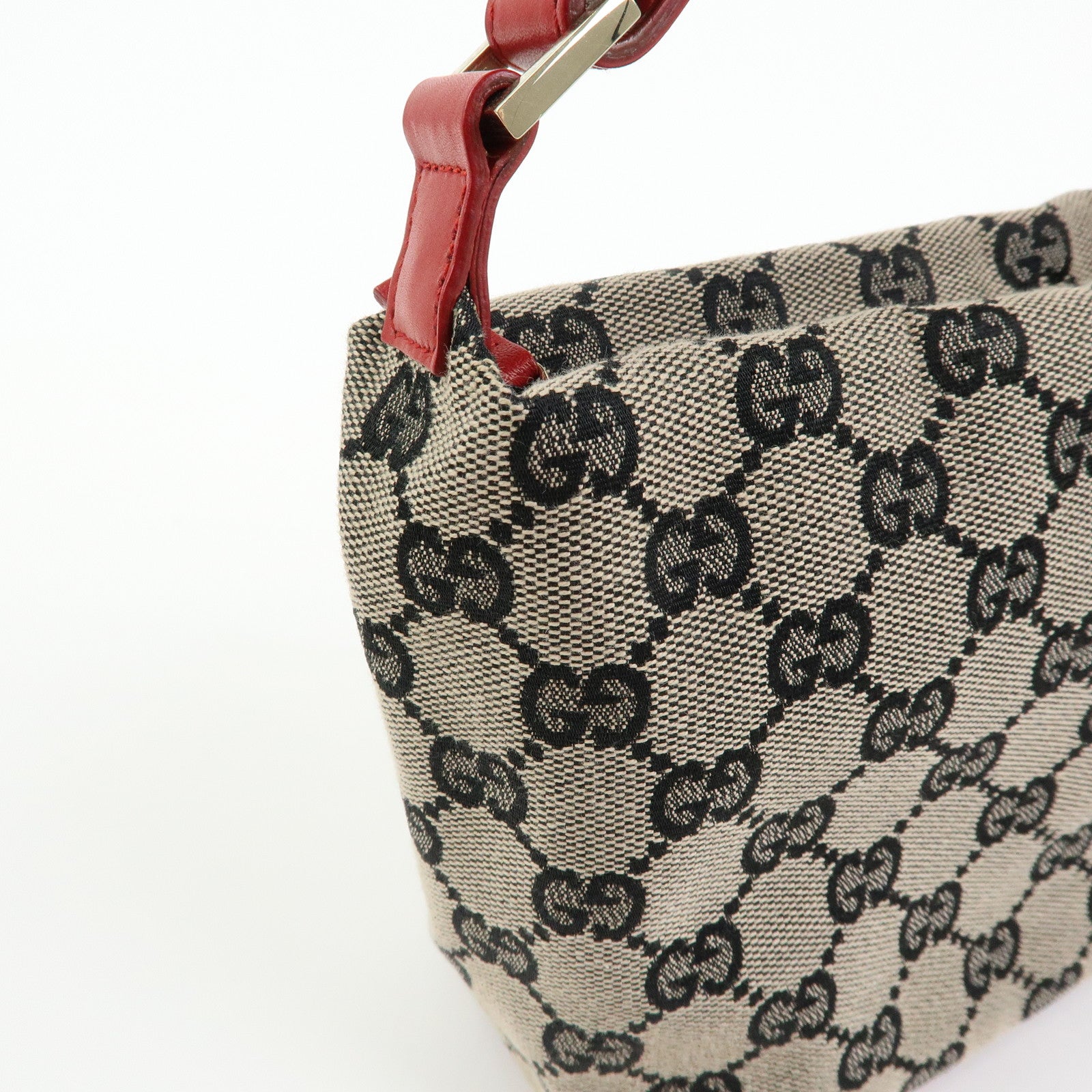 GUCCI GG Canvas Leather Vanity Accessory Pochette Mini Pouch 039・1147