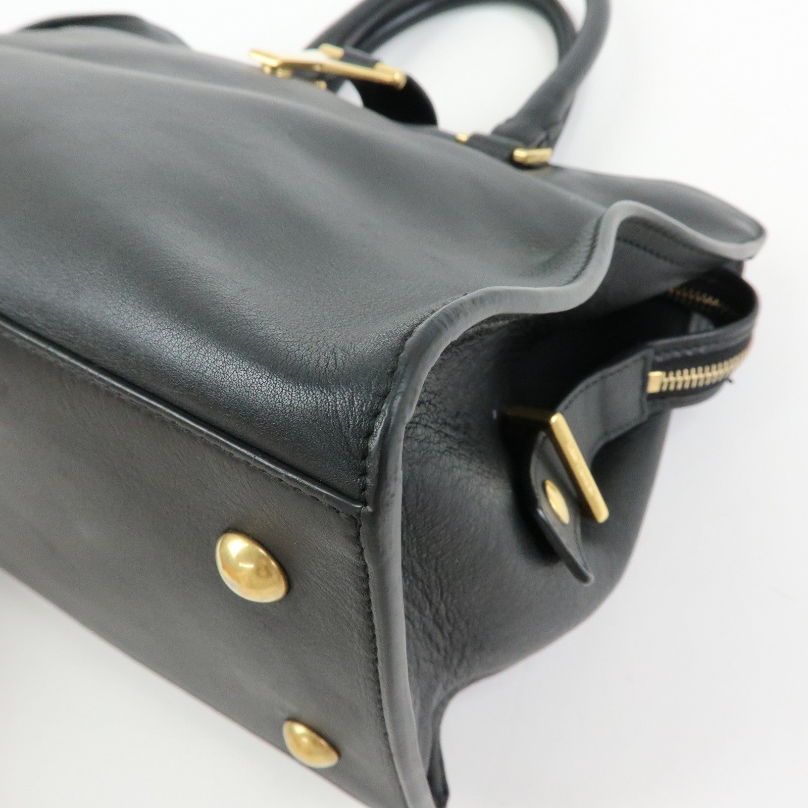 SAINT LAURENT PARIS Petit Cabas Y Line Leather 2WayBag Black 311210