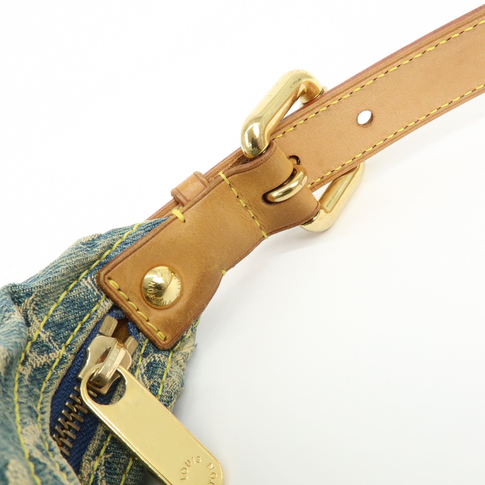 Louis Vuitton Monogram Denim Baggy GM Shoulder Bag Blue M95048