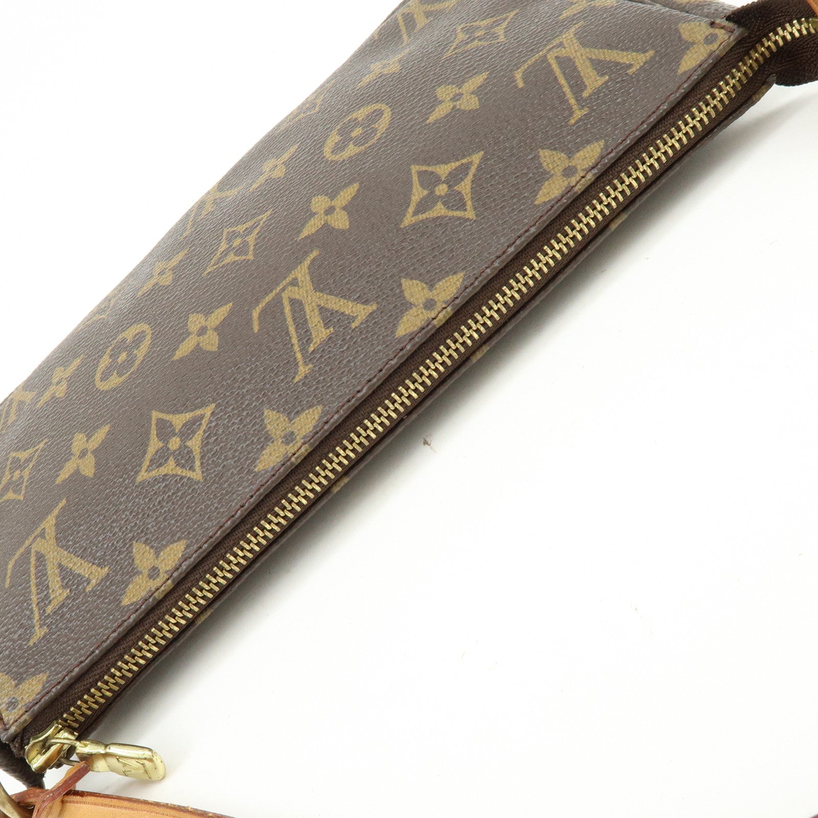 Louis Vuitton Monogram Pochette Accessoires Hand Bag Brown M51980