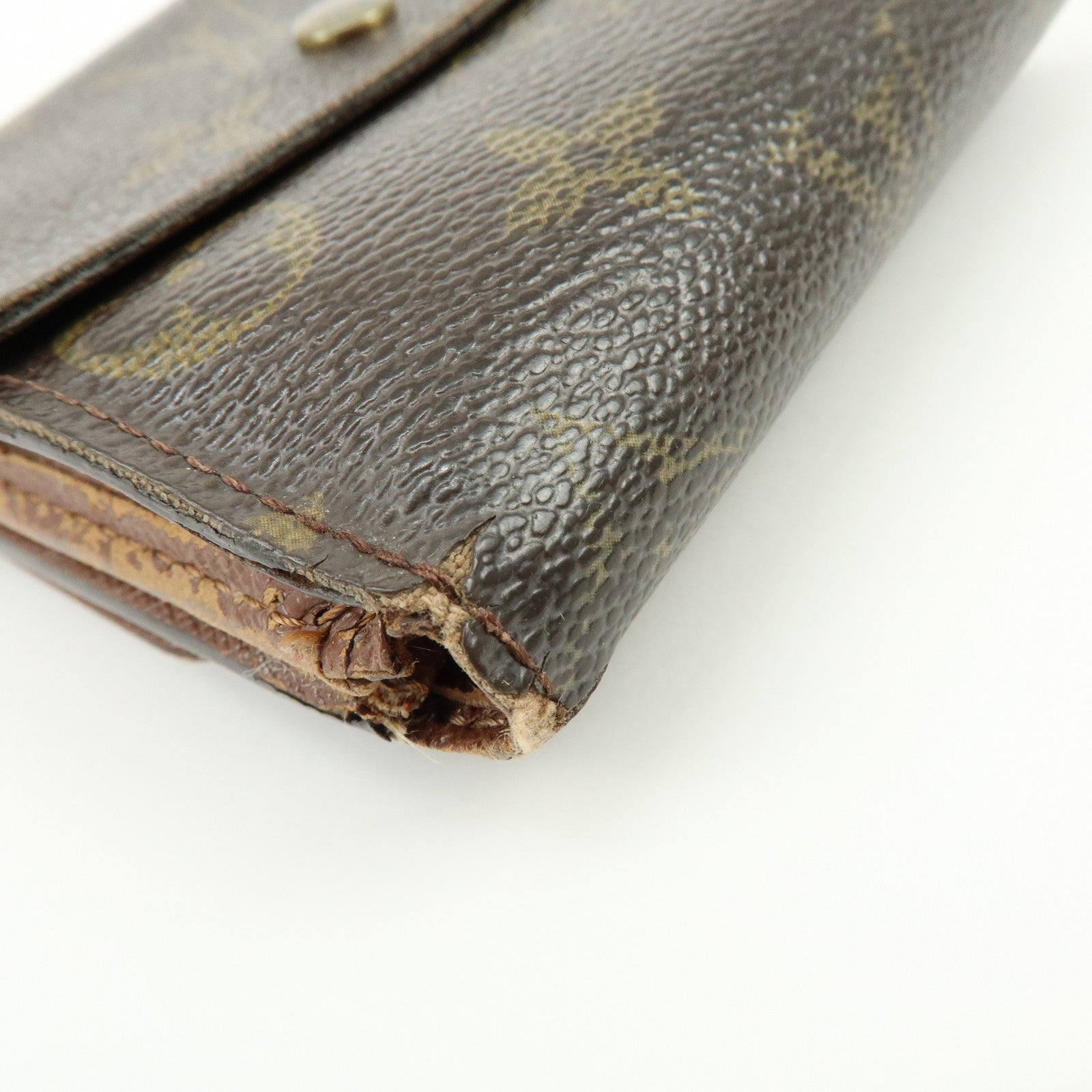 Louis Vuitton Monogram Canvas Compact Lot of 2 Wallet Long Wallet Brown