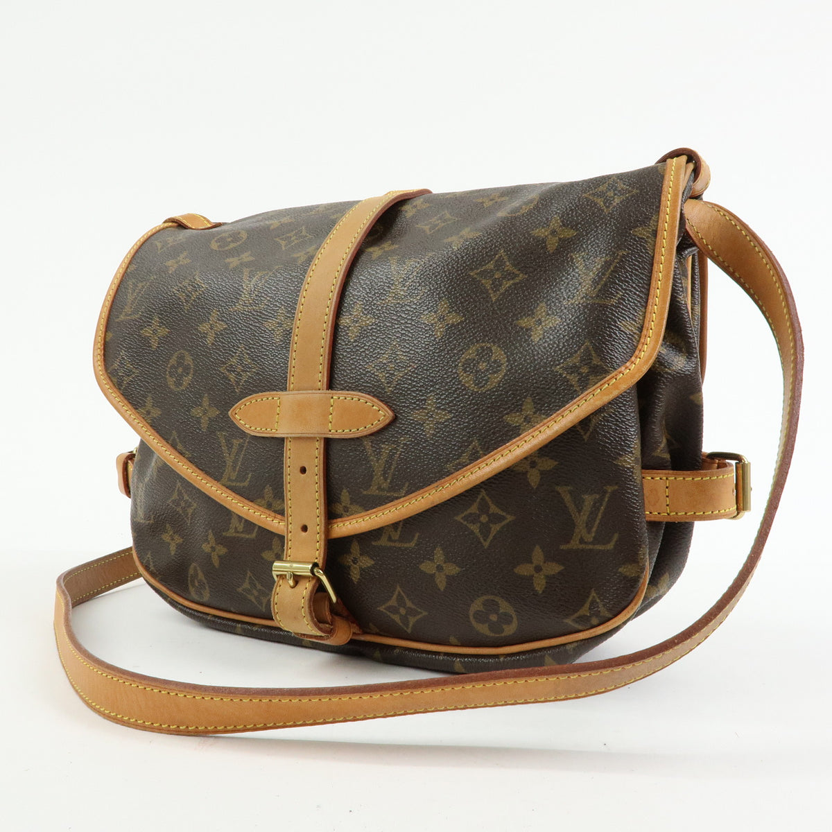 Louis Vuitton Monogram Saumur 30 Canvas Shoulder Bag Brown M42256