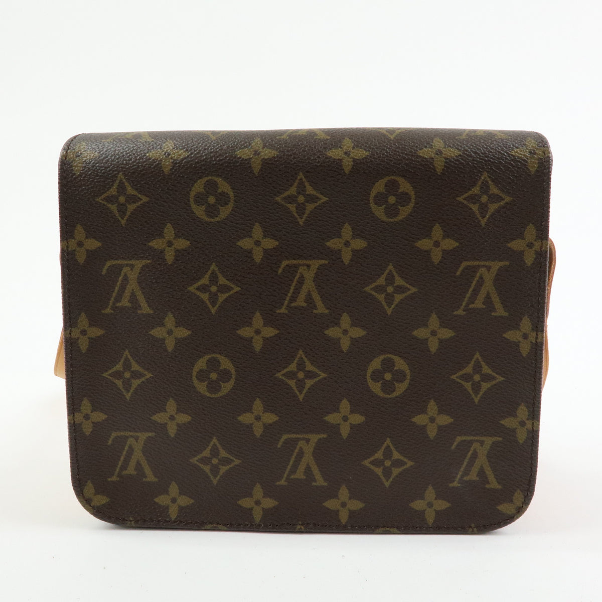 Louis Vuitton Monogram Cartouchiere MM Shoulder Bag Brown M51253