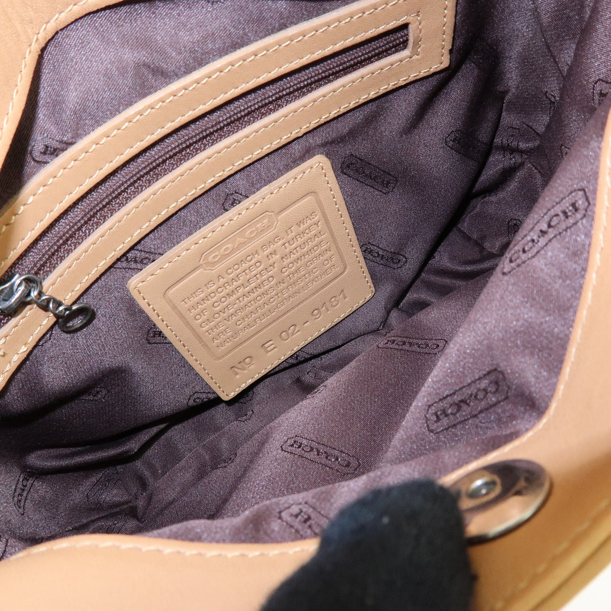COACH Lot of 2 Signature Canvas Leather Hand Bag Beige Brown