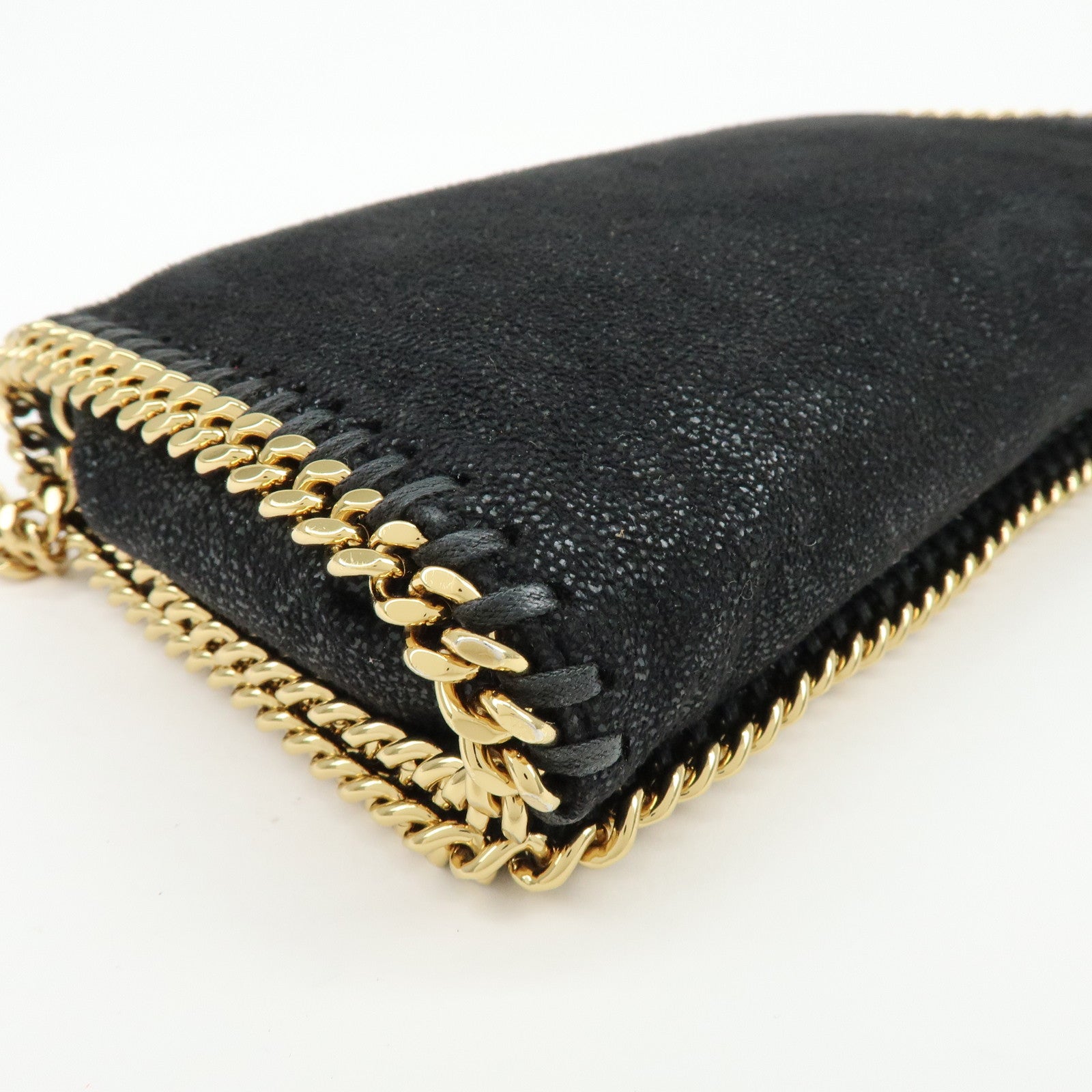 STELLA MCCARTNEY Falabella Faux Leather Shoulder Bag Black 495150