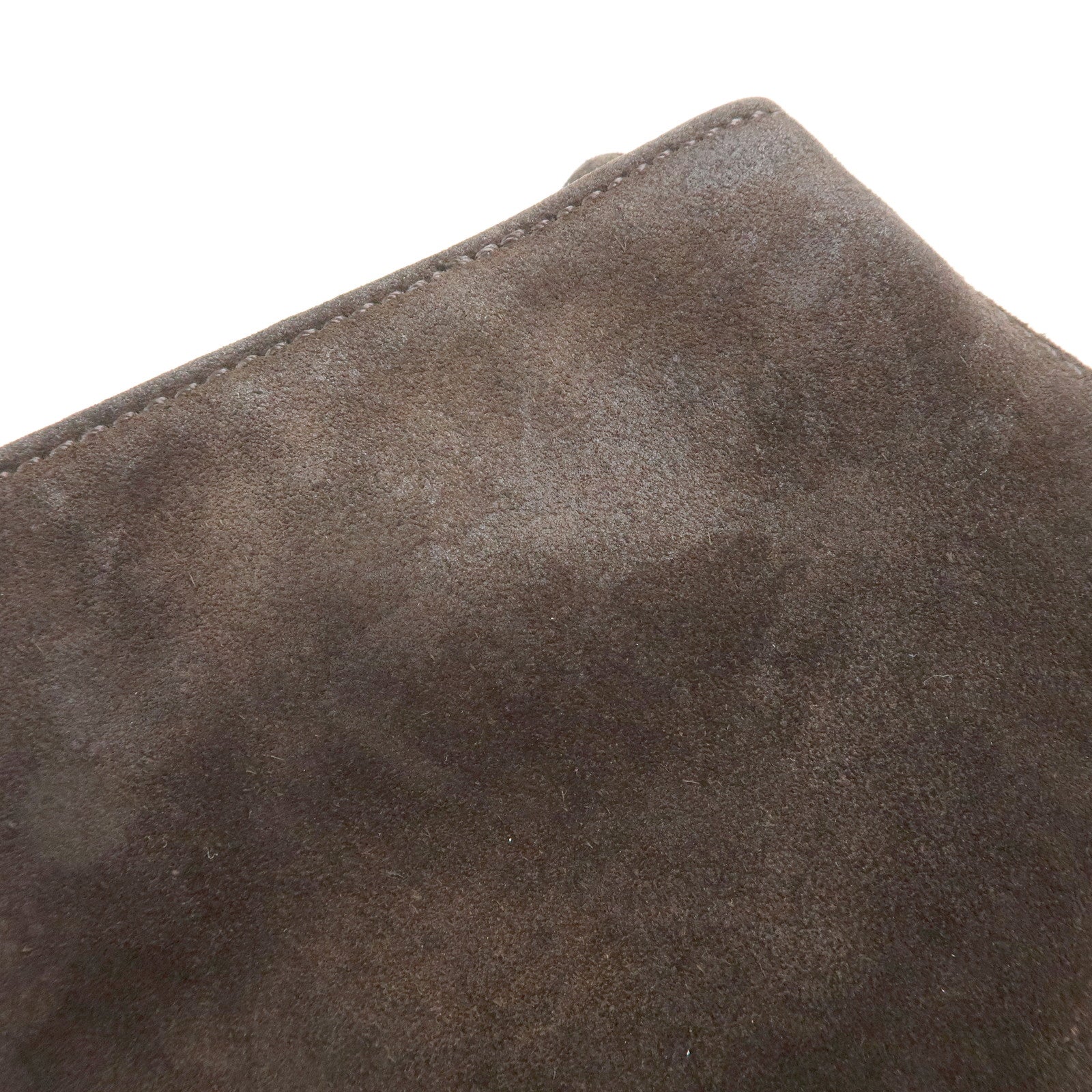 CHANEL COCO Mark Suede Plastic Chain Shoulder Bag Crossbody Bag Brown