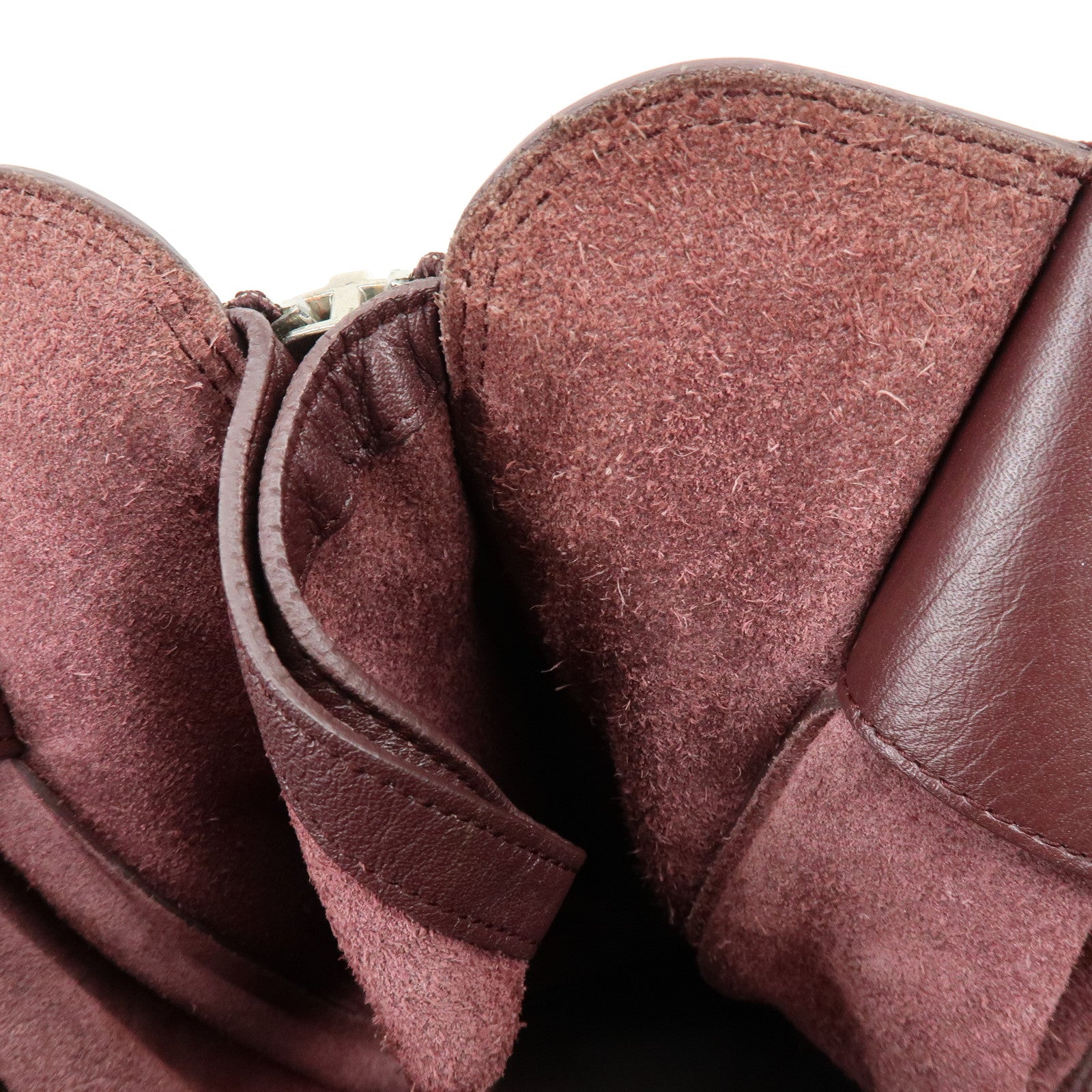 BALENCIAGA The Paper Leather Tote Bag Shoulder Bag Bordeaux 357331