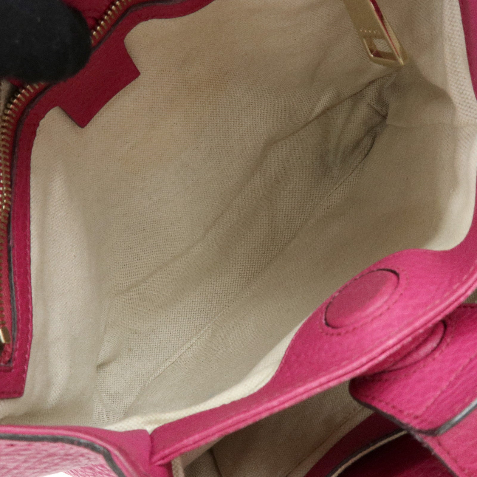 GUCCI Bamboo Shopper Small Leather 2Way Bag Hand Bag Pink 336032