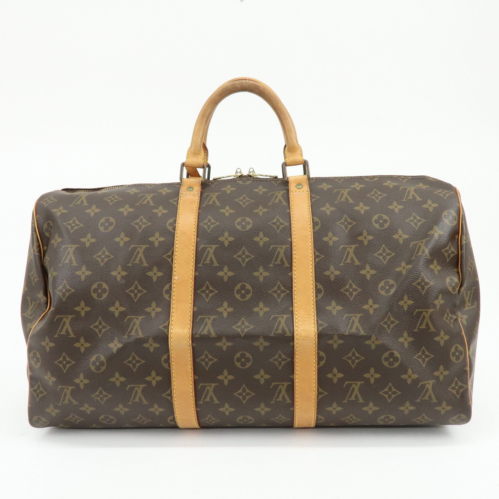 Louis Vuitton Monogram Keep All 50 Boston Bag Hand Bag Brown M41426