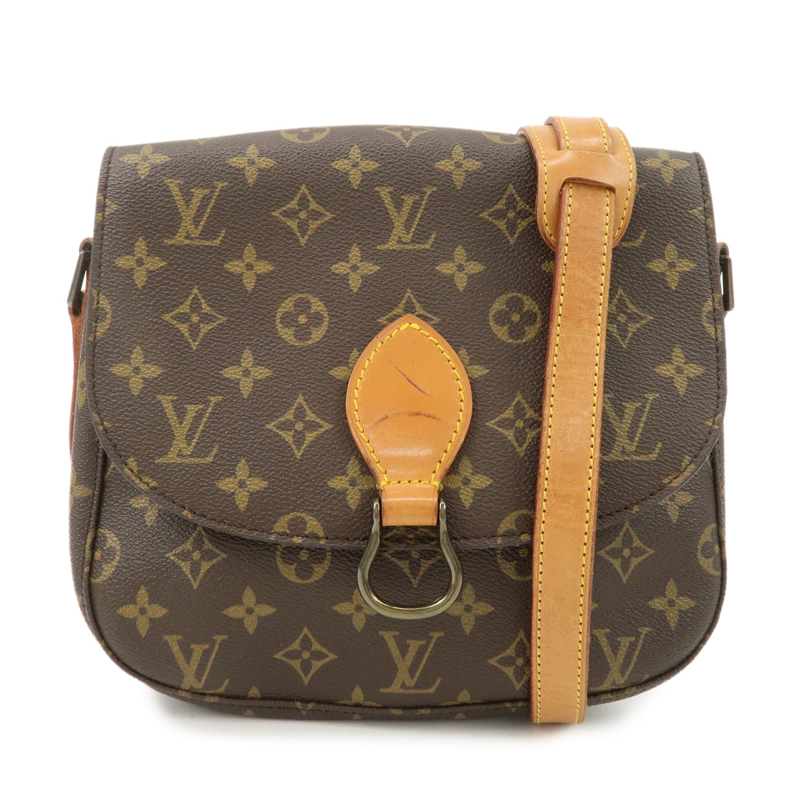 Louis Vuitton Monogram Saint Cloud GM Shoulder Bag Brown M51242 Used