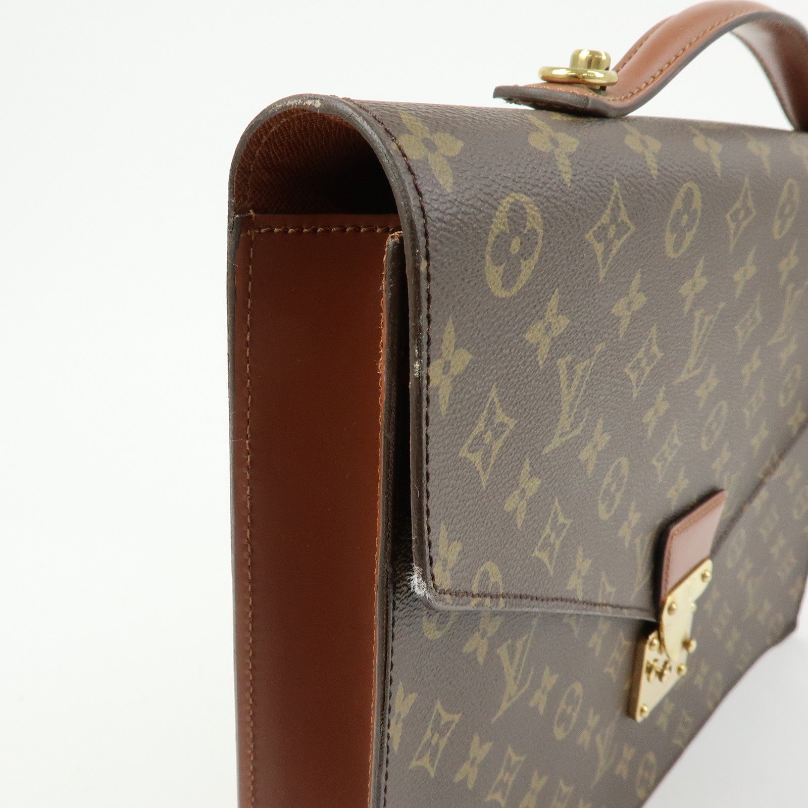 Louis Vuitton Monogram Port‑Documents Bandoulière Brown M53338