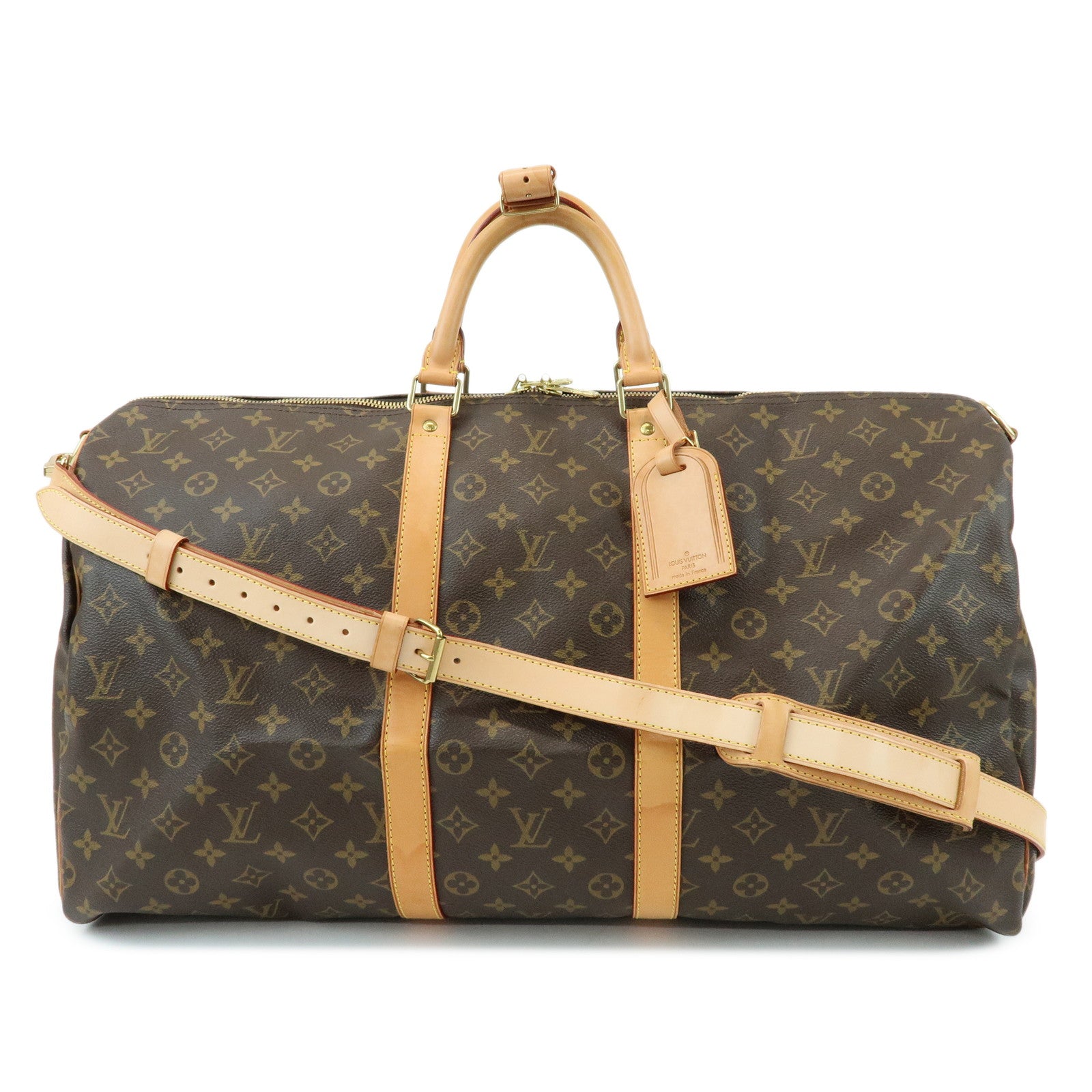 Louis Vuitton Monogram Keep All Bandouliere 55 Boston Bag M41414