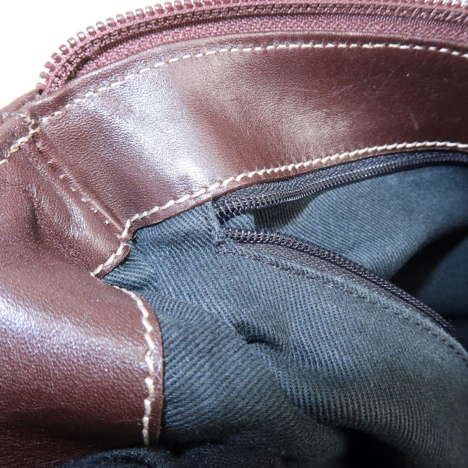 LOEWE Repeat Anagram Canvas Leather Shoulder Bag Crossbody Bag Blue Used