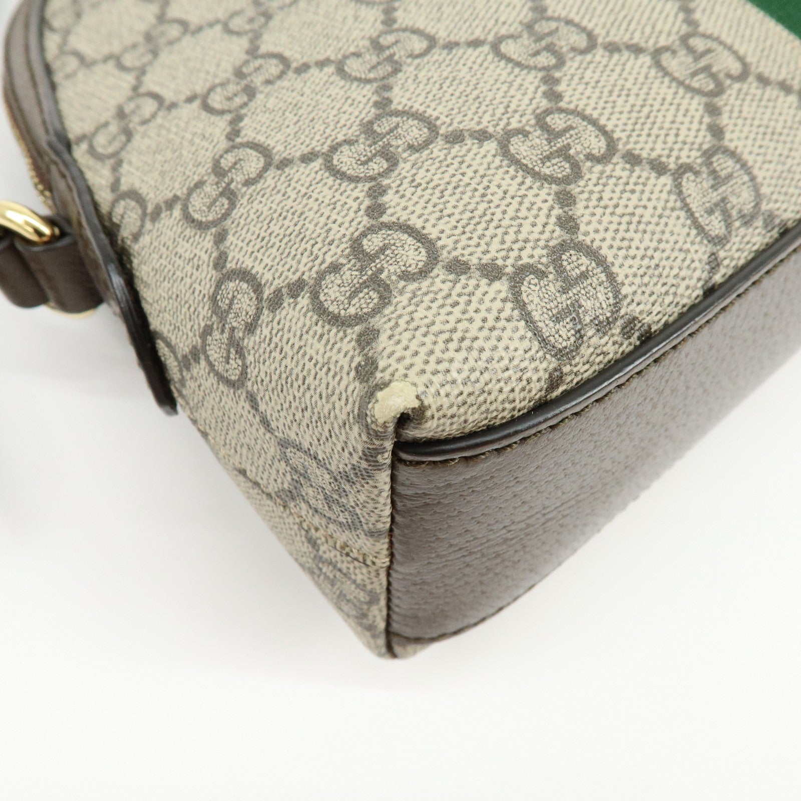 GUCCI Ophidia Sherry GG Supreme Leather Shoulder Bag Beige 499621