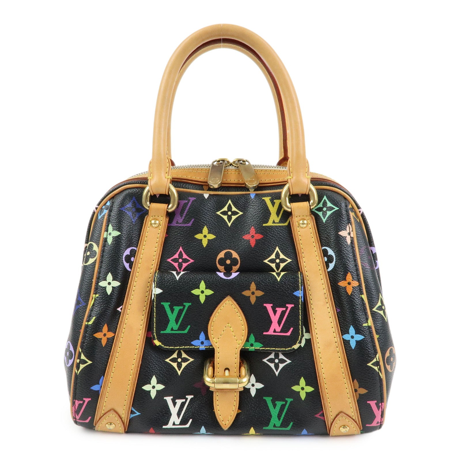 Louis Vuitton Monogram Multicolor Priscilla Hand Bag Noir M40097