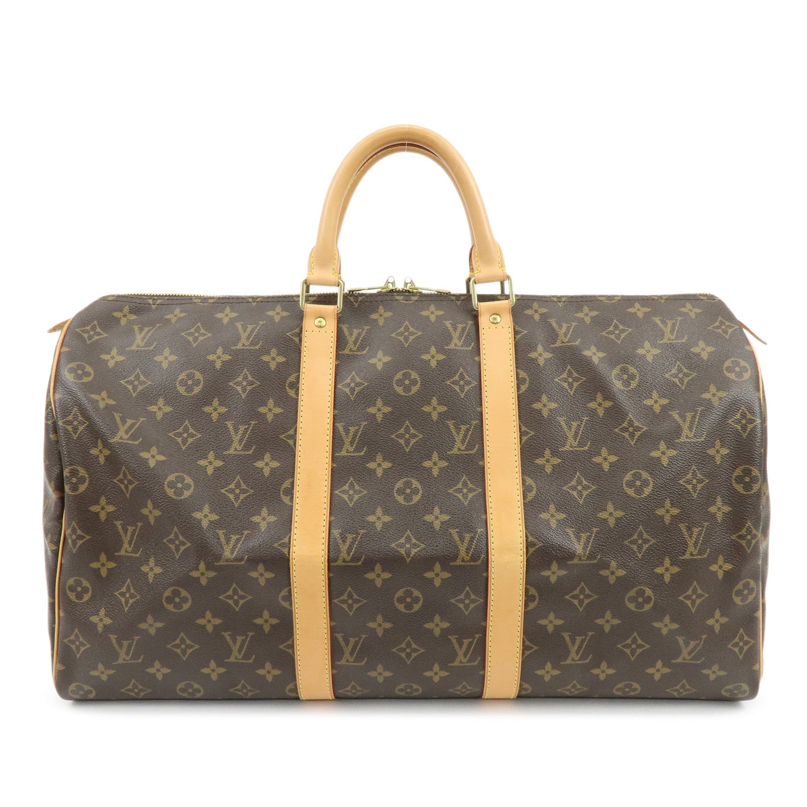Louis Vuitton Monogram Keep All 50 Boston Bag Brown M41426