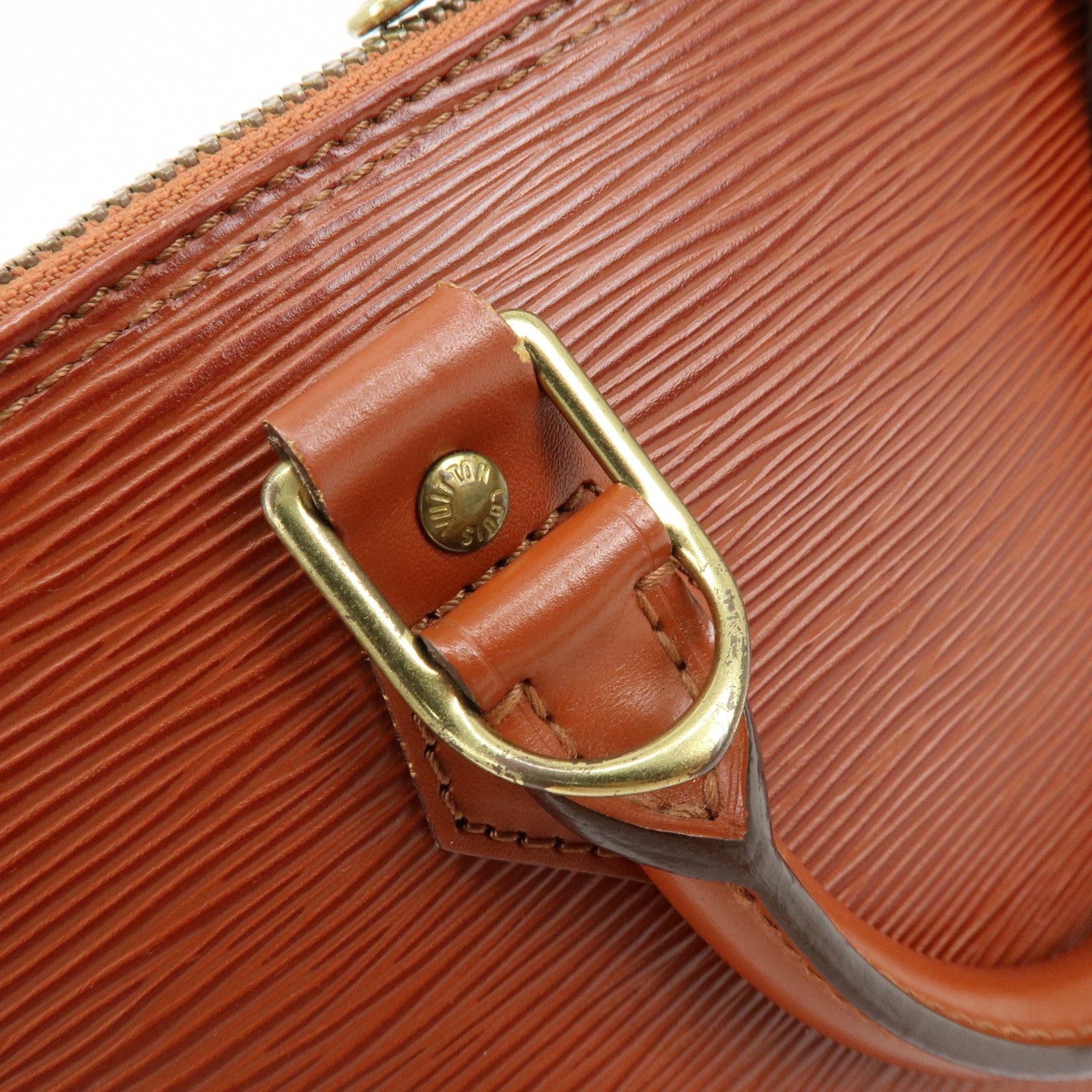 Louis Vuitton Epi Alma PM Leather Hand Bag Kenya Brown M52143