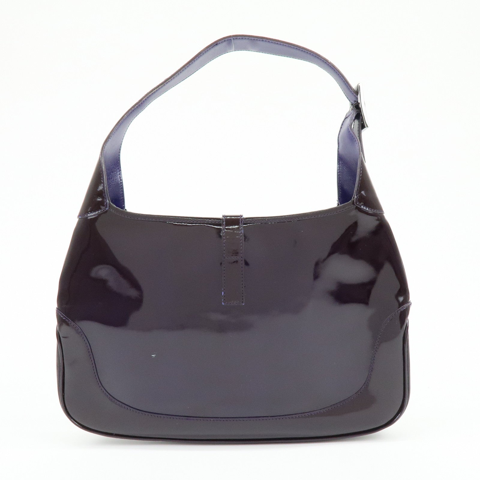 GUCCI Jackie Patent Leather Shoulder Bag Hand Bag Purple 001.3306