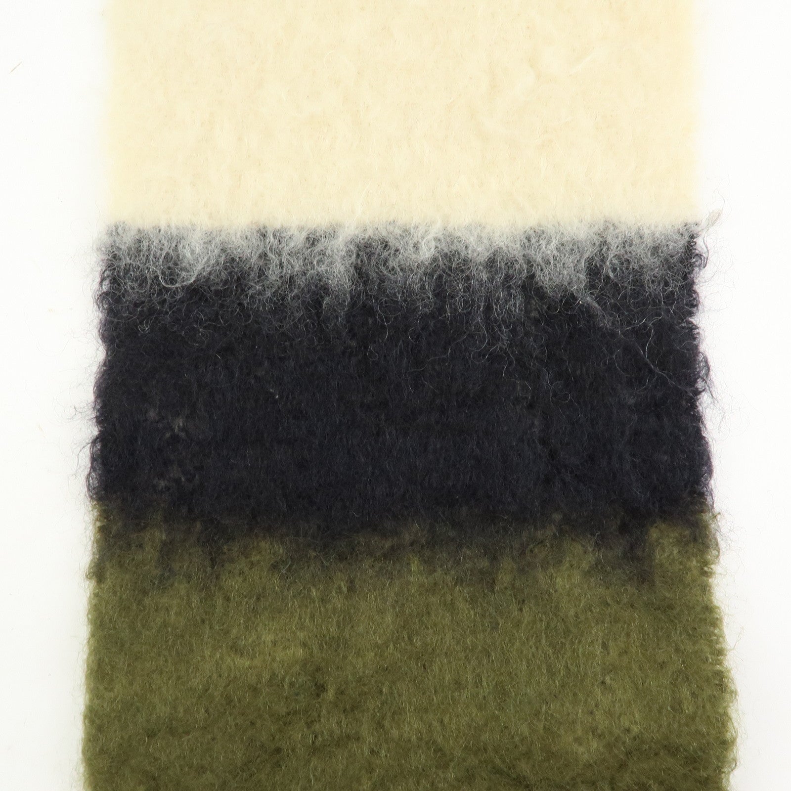 LOEWE Anagram Mohair Scarf Shawl Ivory Black Green Yellow Brown