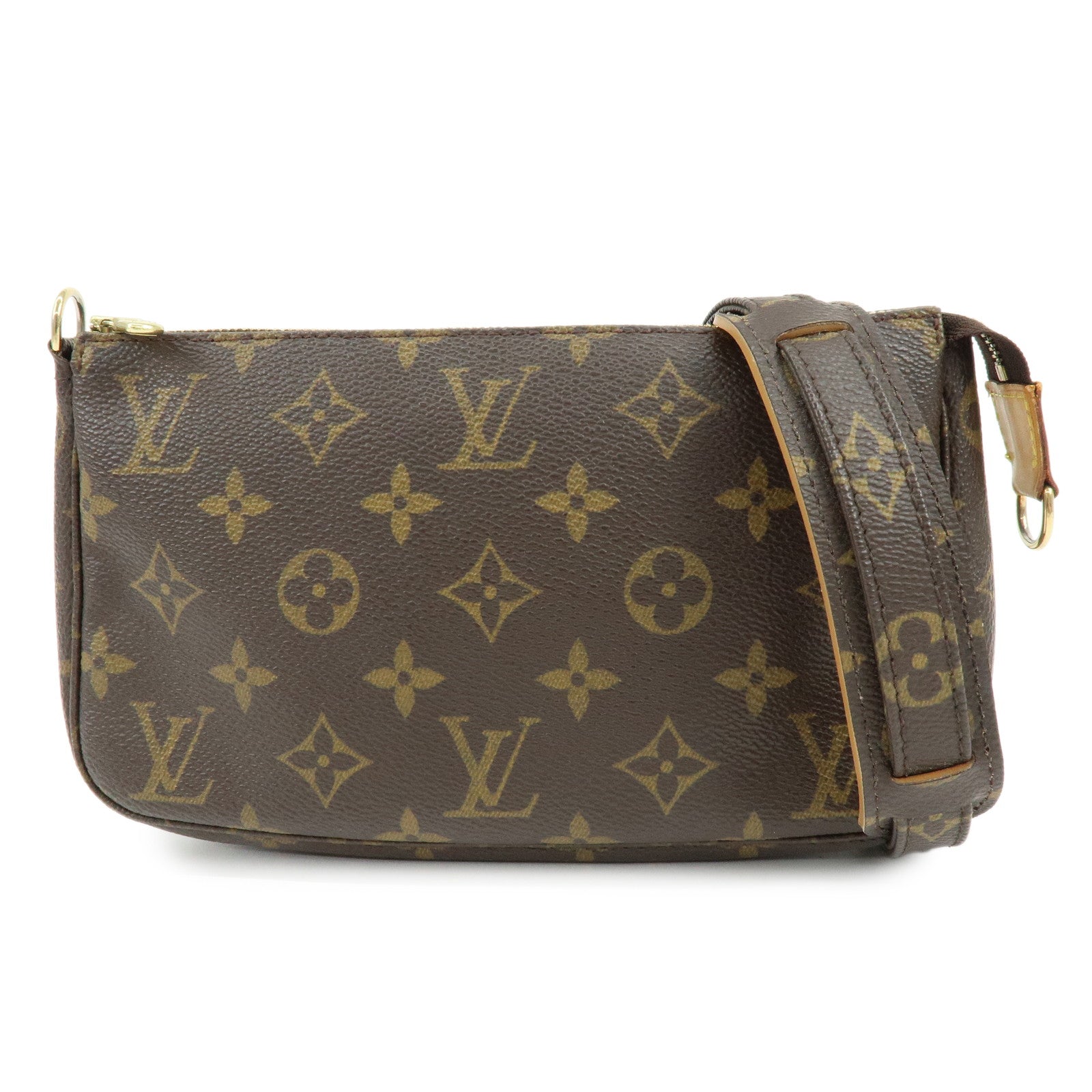 Louis Vuitton Monogram Pochette Accessoires Pouch with Strap Set M51980