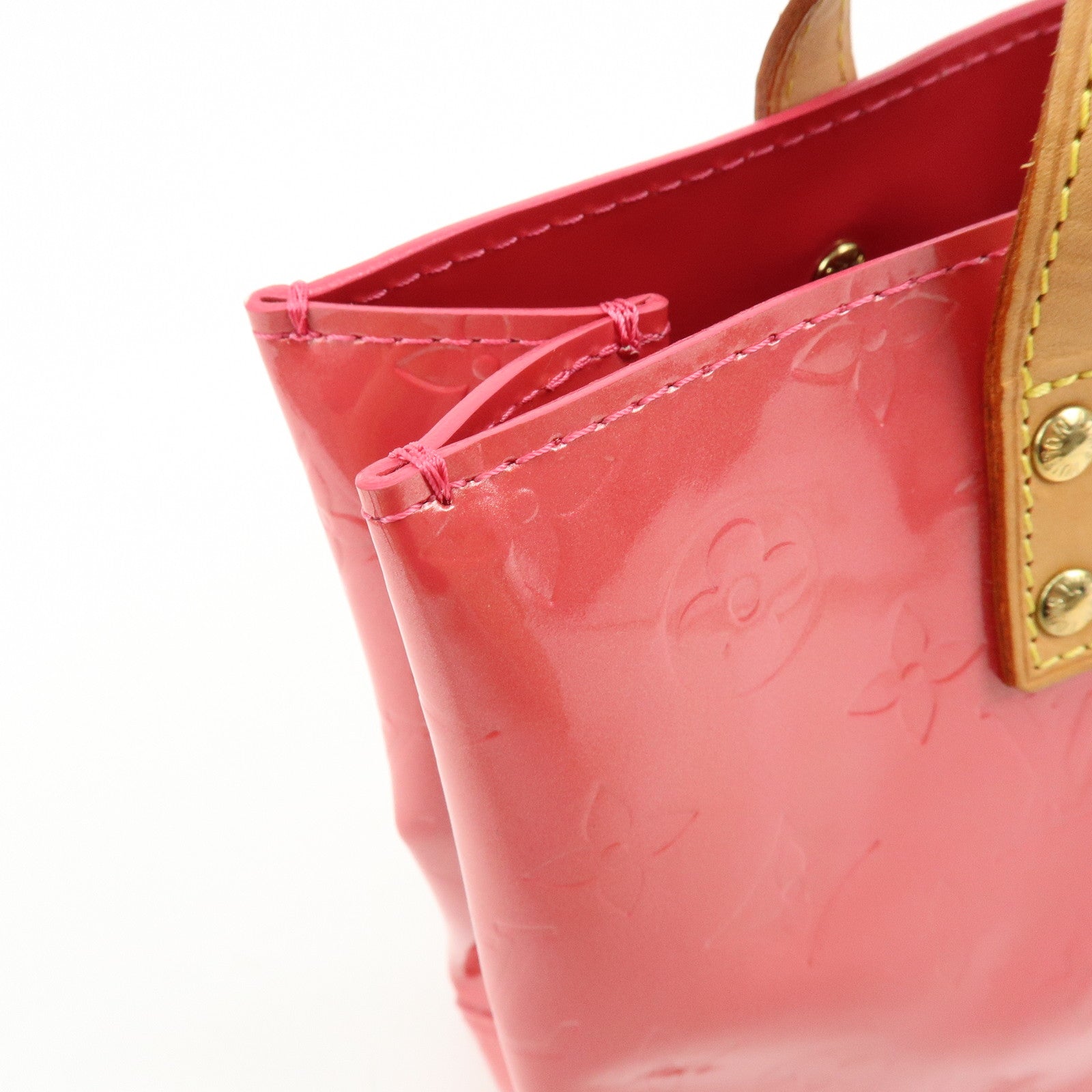 Louis Vuitton Monogram Vernis Reade PM Hand Bag Framboise M9132F