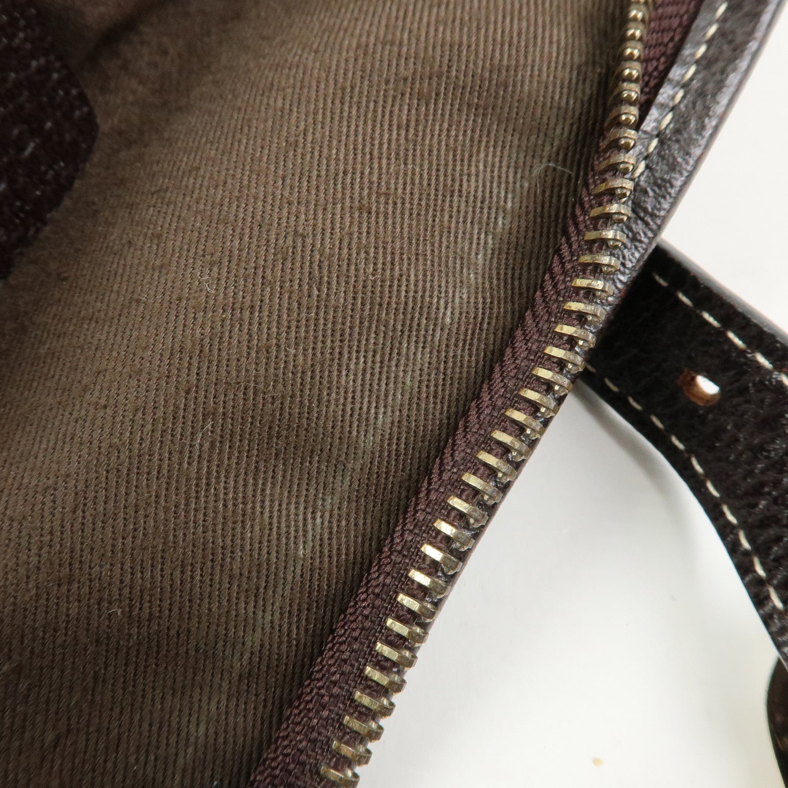 GUCCI Abbey GG Canvas Leather Shoulder Crossbody Bag Brown 131326