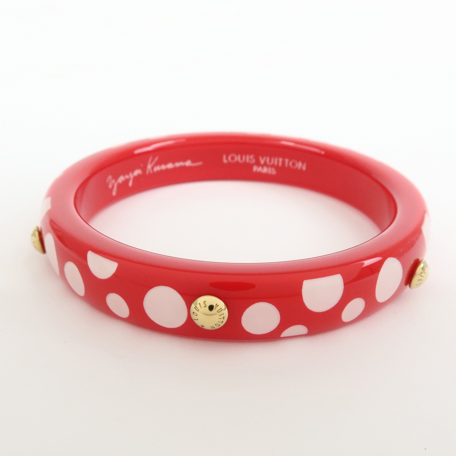 Louis Vuitton X Yayoi Kusama Dots Infinity Bracelet Red White M66684