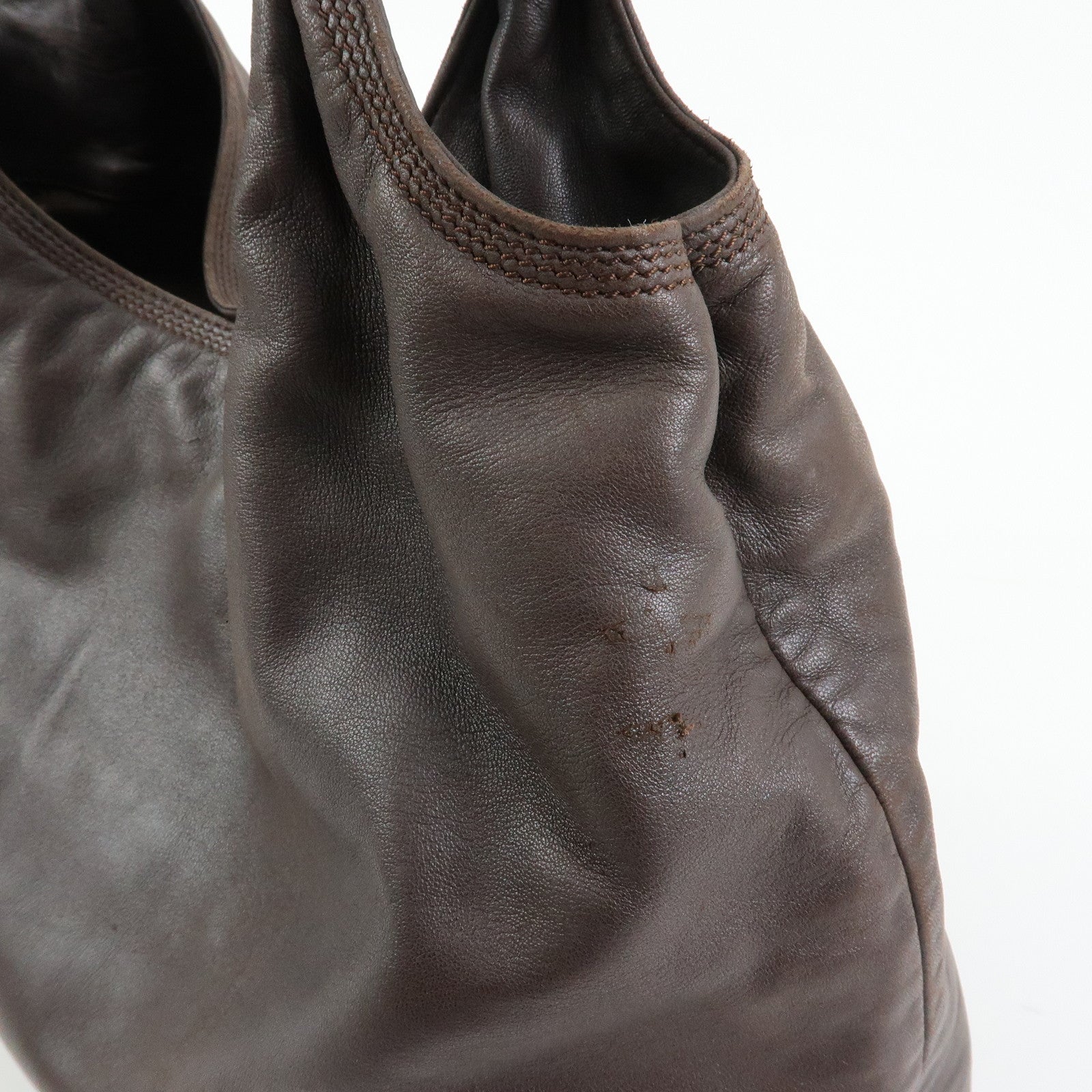 LOEWE Anagram Nappa Leather Shoulder Bag Tote Bag Brown