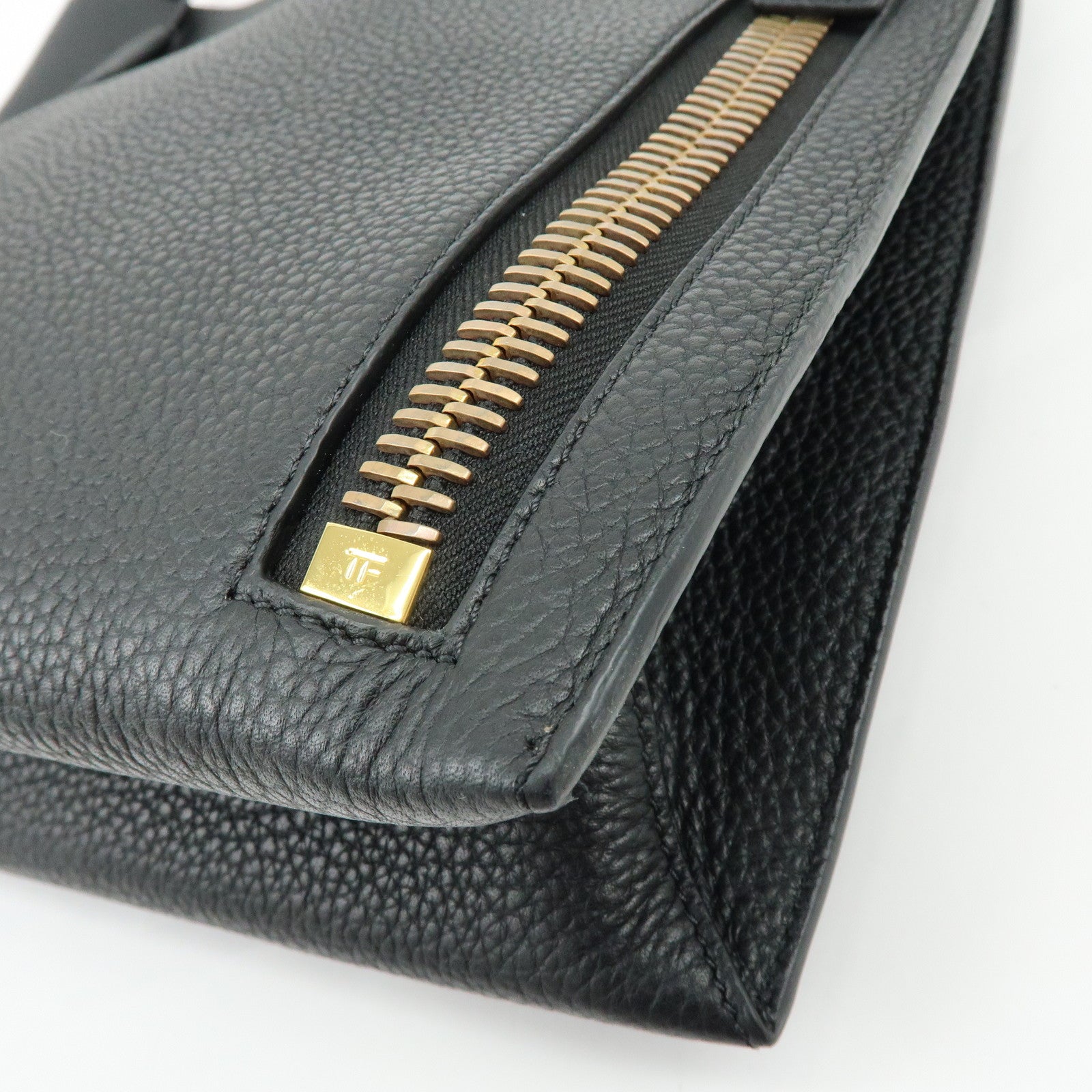 TOM FORD Alix Hobo Leather Shoulder Bag Black