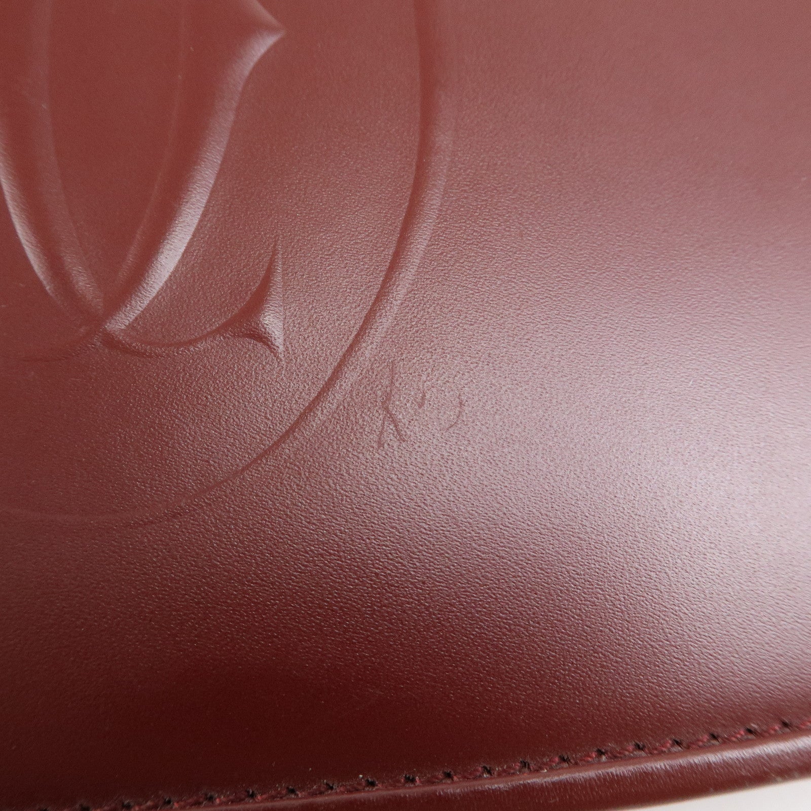 Cartier Must de Cartier Leather Shoulder Bag Bordeaux