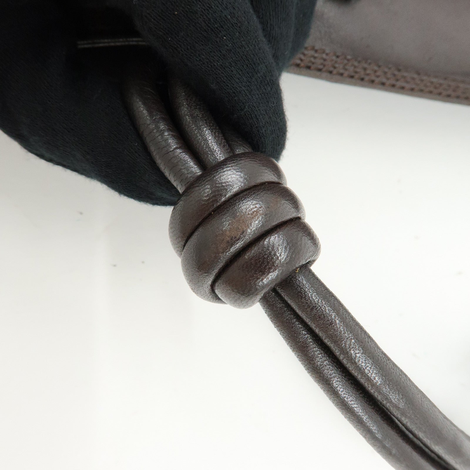 LOEWE Anagram Nappa Leather Hand Bag Shoulder Bag Dark Brown
