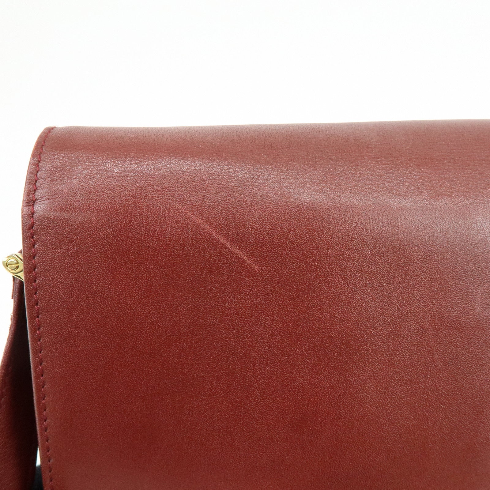 Cartier Must de Cartier Leather Double Flap Shoulder Bag Boudreaux