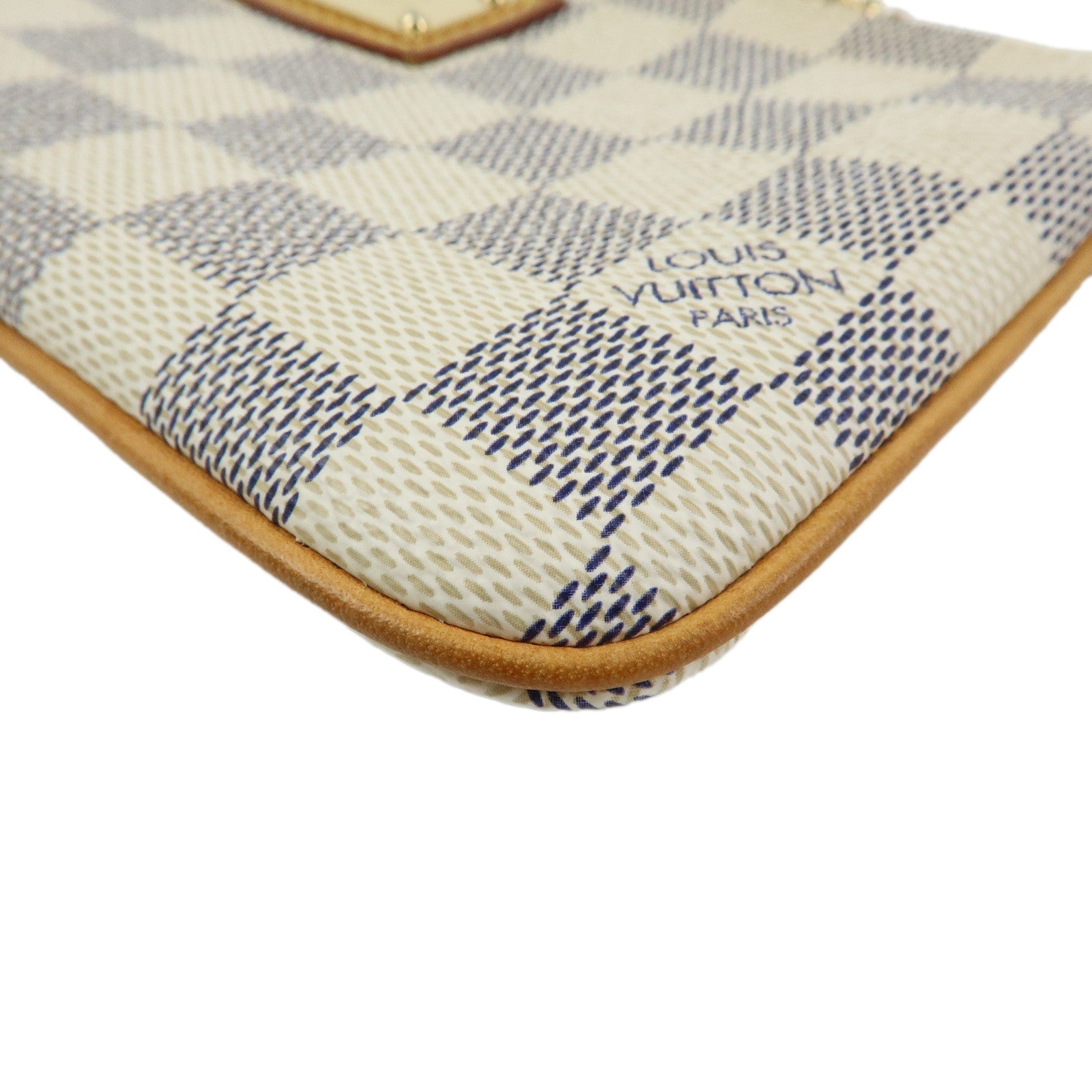 Louis Vuitton Damier Azur Pochette Milla MM Mini Accesory Pouch N60027