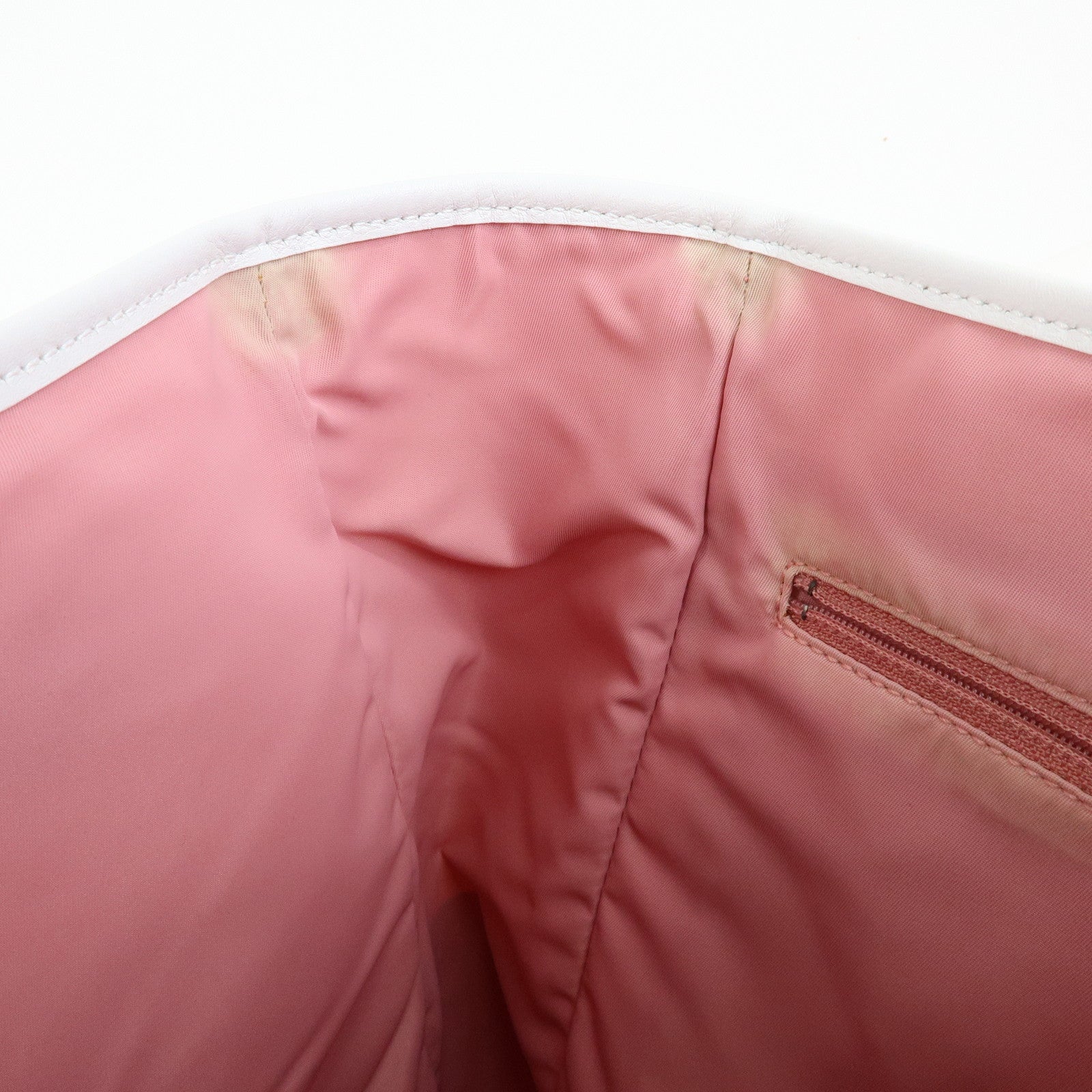 Christian Dior Trotter Jacquard Canvas Leather Tote Bag Pink White