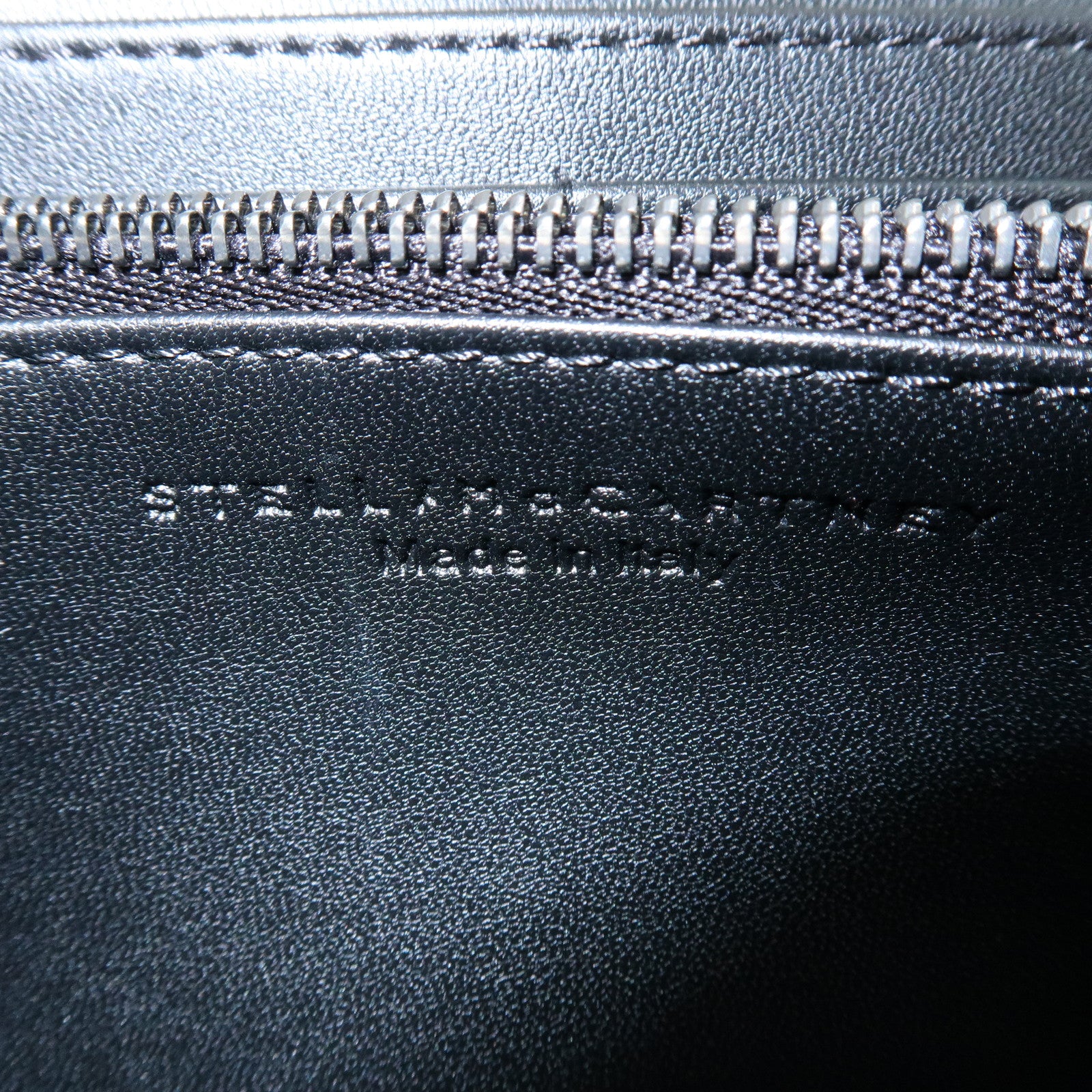 STELLA MCCARTNEY Falabella Faux Leather Flap Long Wallet Black