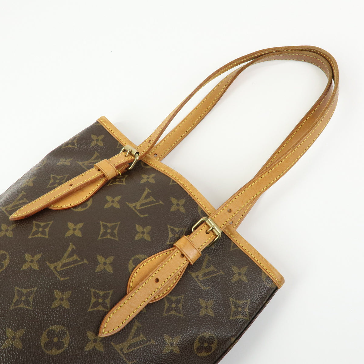 Louis Vuitton Monogram Canvas Bucket PM Hand Bag Brown M42238