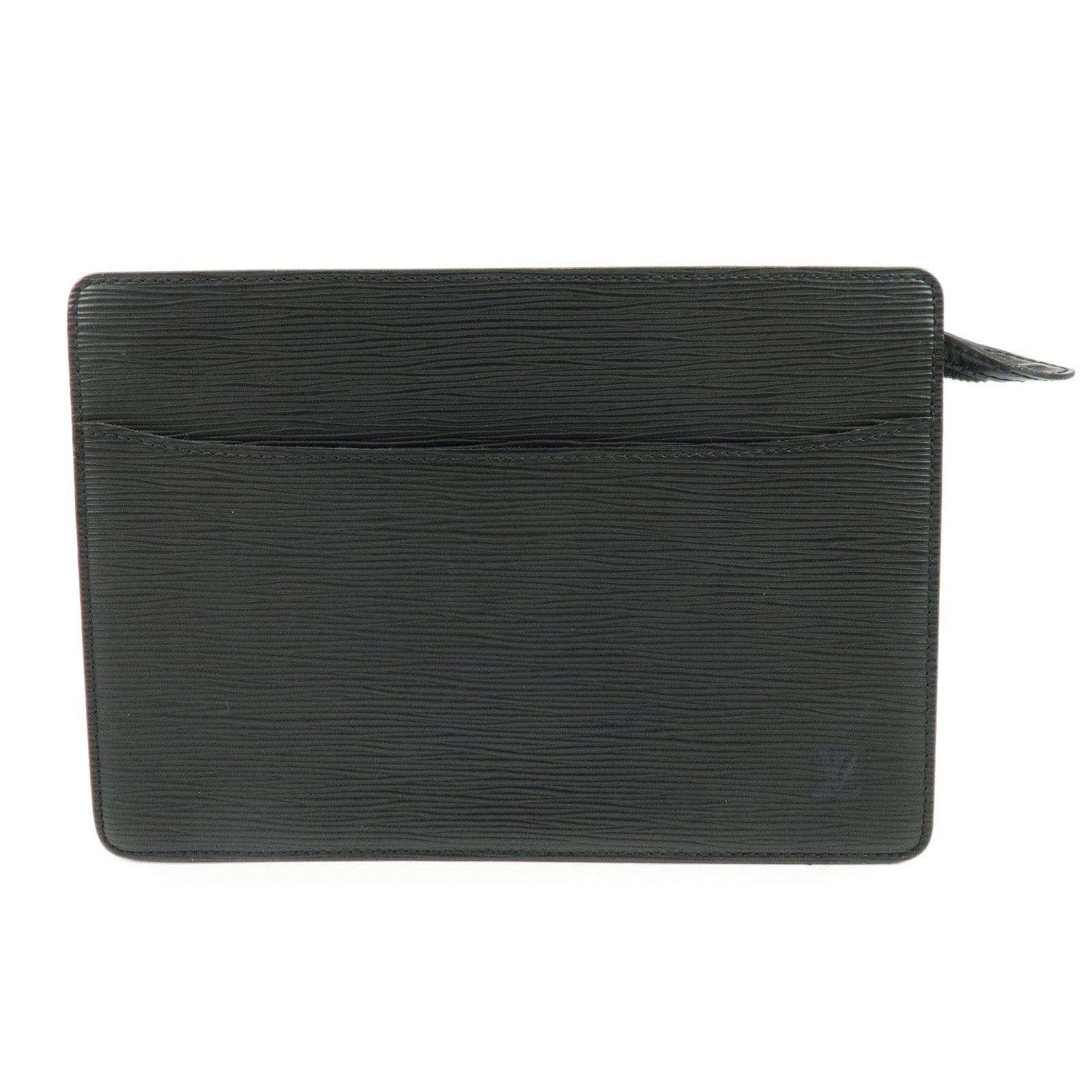 Louis Vuitton Epi Pochette Homme Clutch Bag Flat Pouch Noir M52522