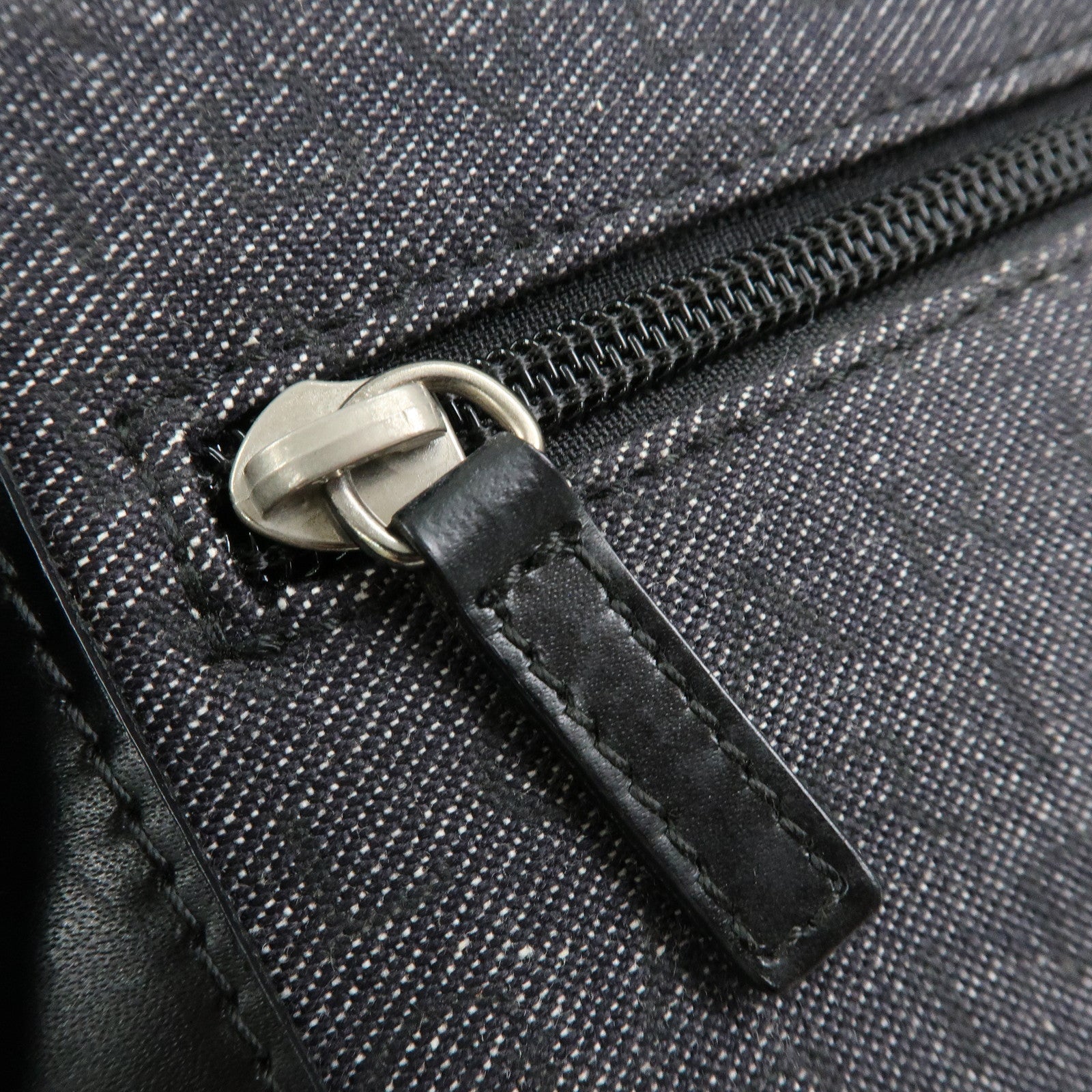 BVLGARI Logo Mania Canvas Leather Shoulder Bag Crossbody Bag Black
