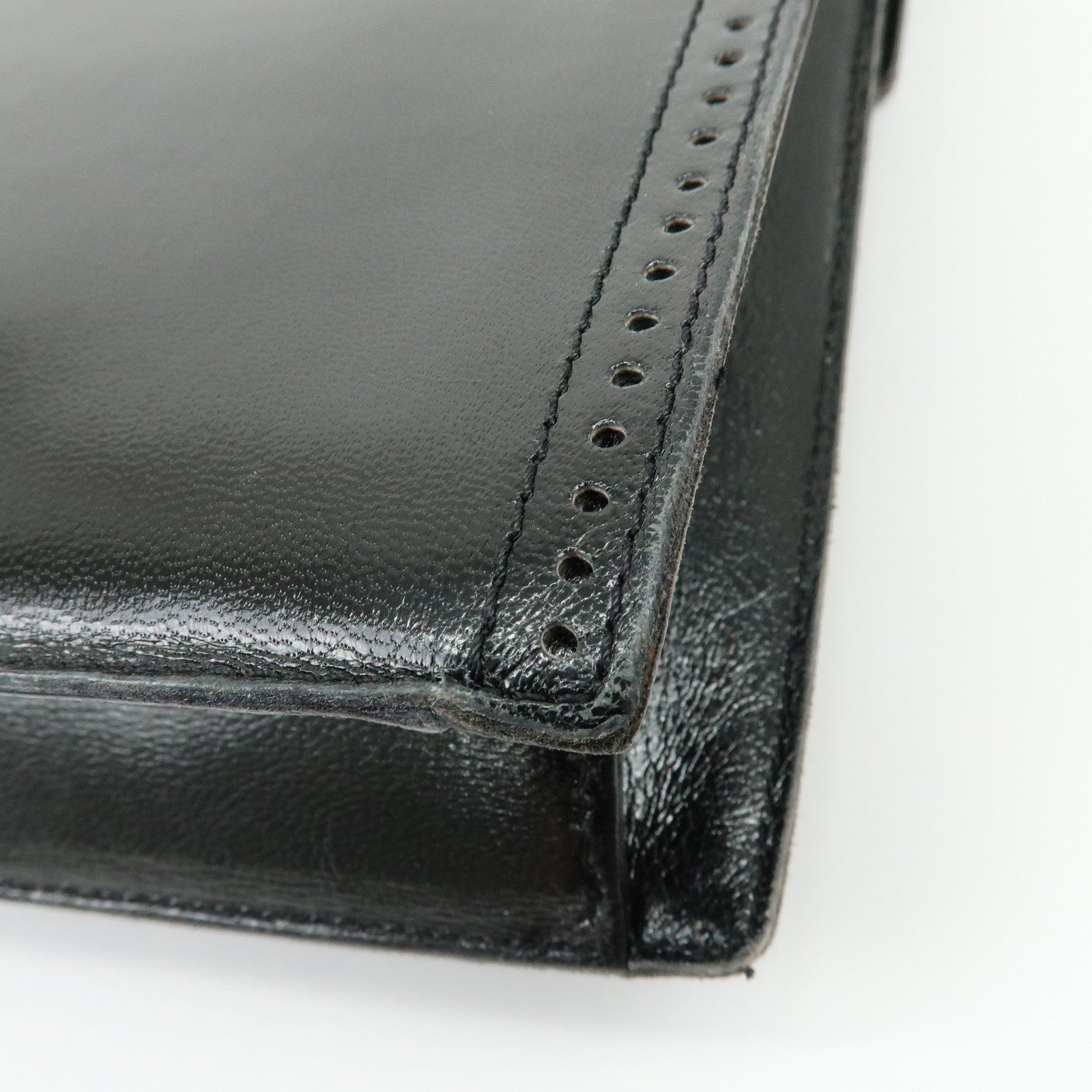 SAINT LAURENT PARIS Leather 2WAY Bag Hand Bag Shoulder Bag Black