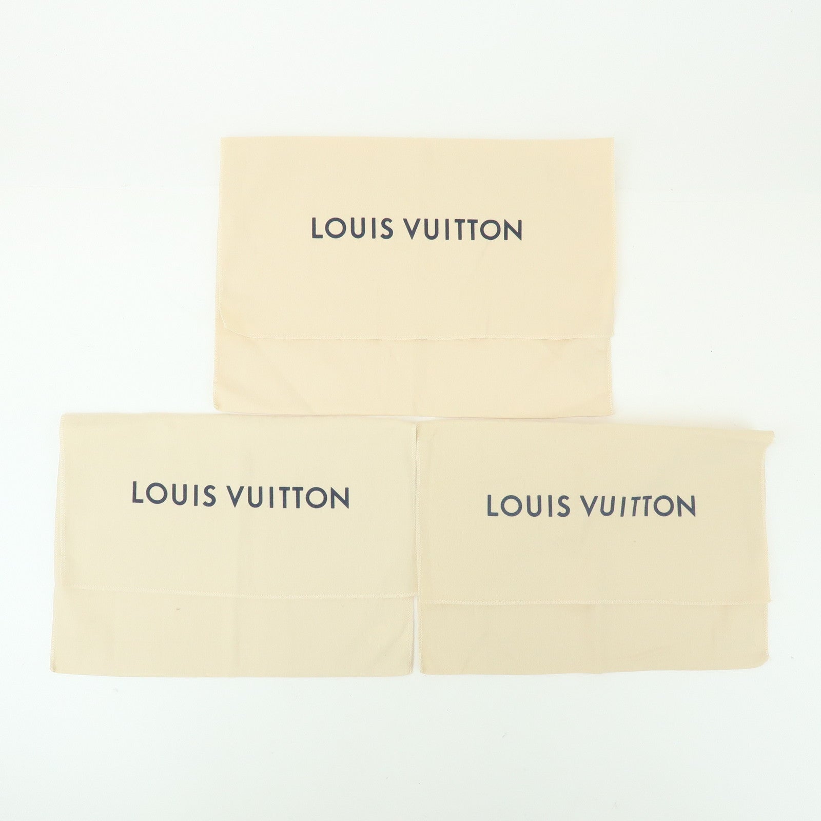 Loiuis Vuitton Set Of 10 Dust Bag Flap Style Beige