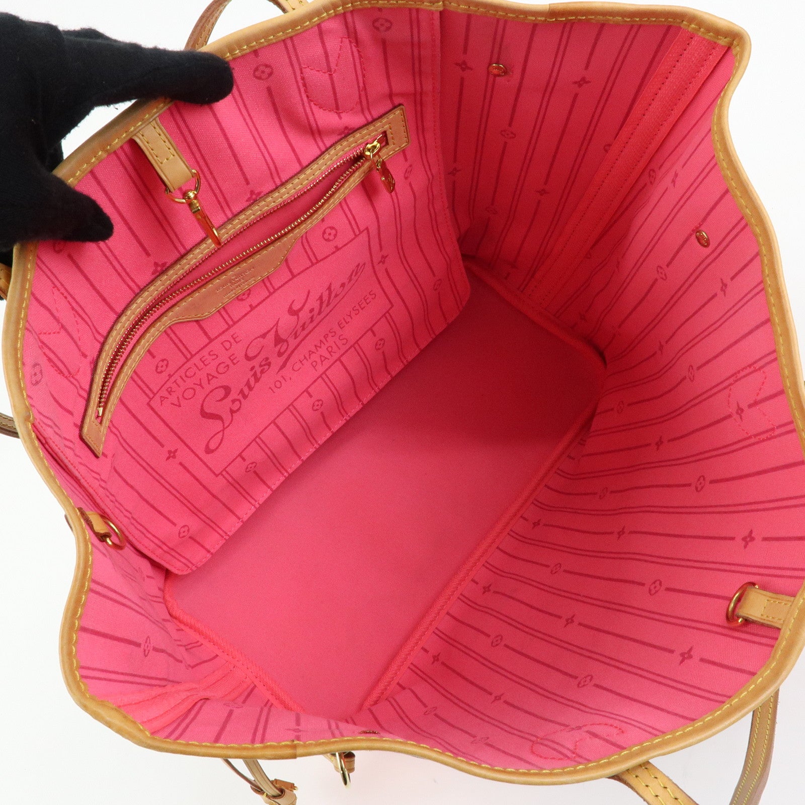 Louis Vuitton Monogram Rose Neverfull MM Tote Shoulder Bag M48613